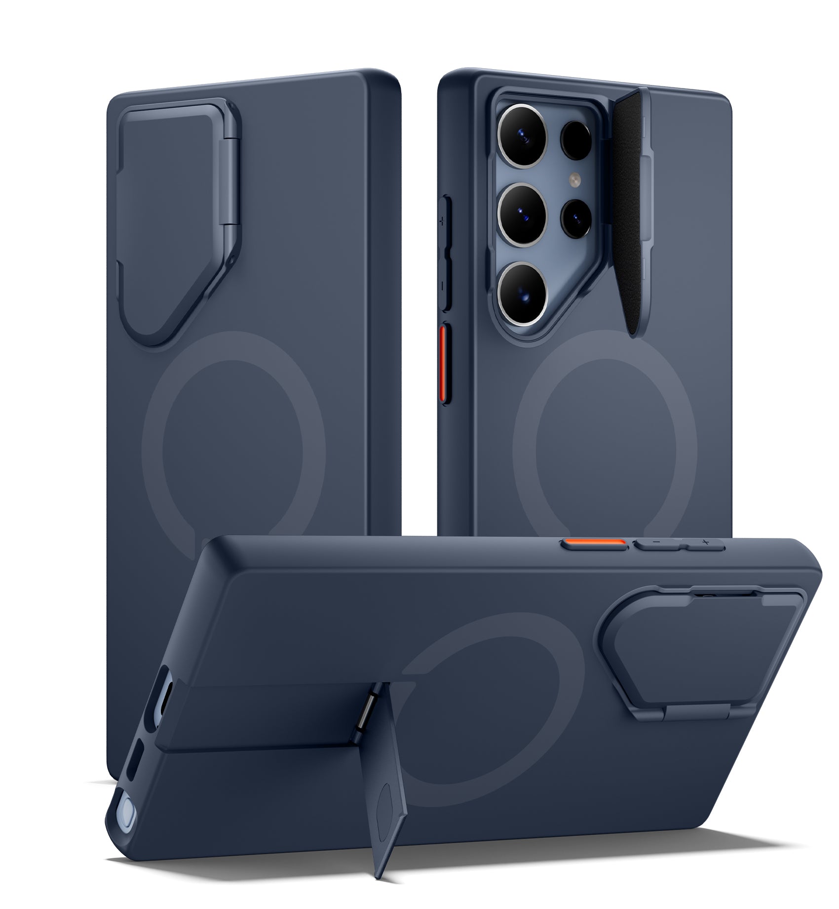 Suritch Case for Samsung Galaxy S23 Ultra Magnetic Protective Cover with Camera Cover Adjustable Metal Kickstand