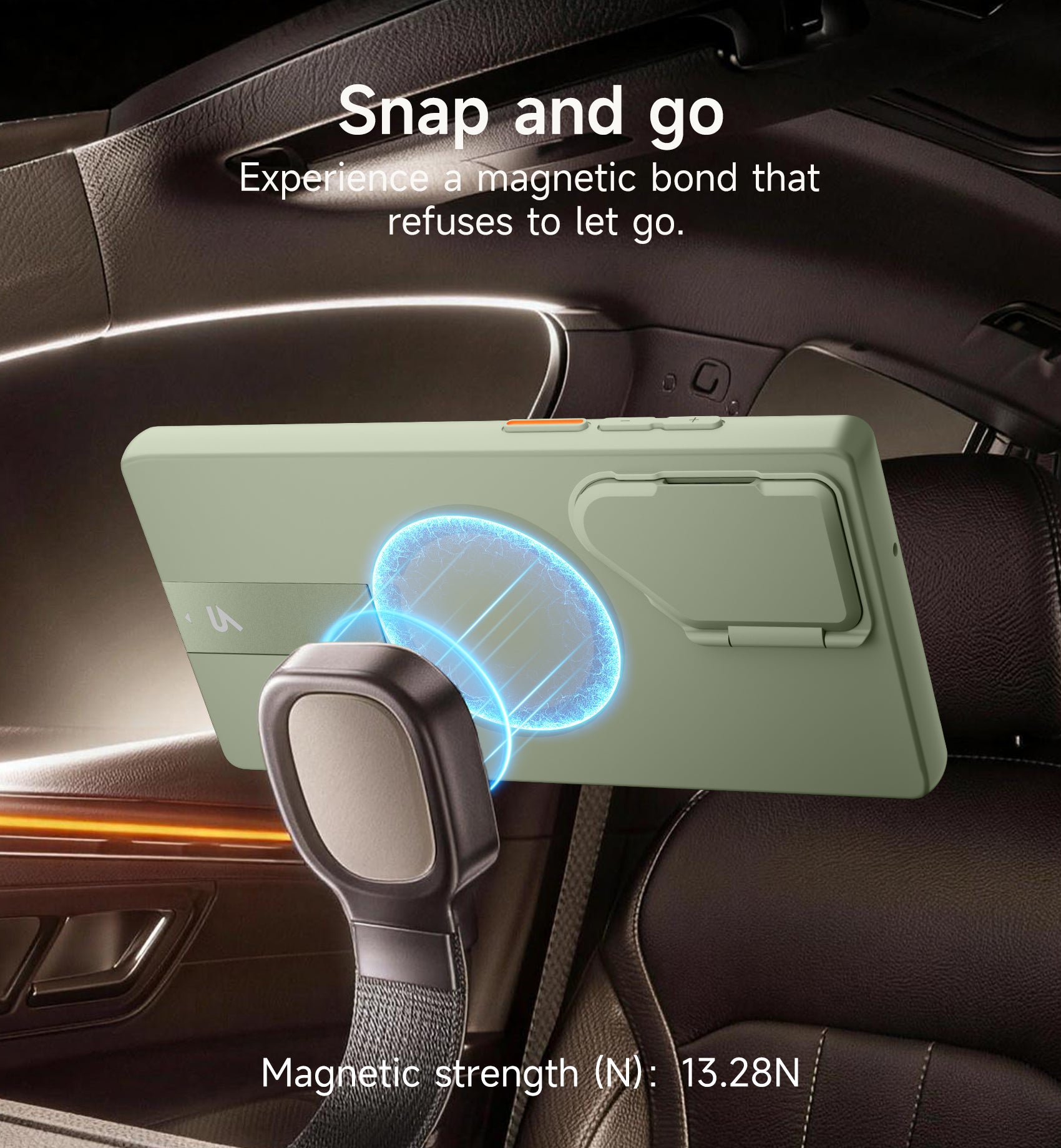 Suritch Case for Samsung Galaxy S23 Ultra Magnetic Protective Cover with Camera Cover Adjustable Metal Kickstand