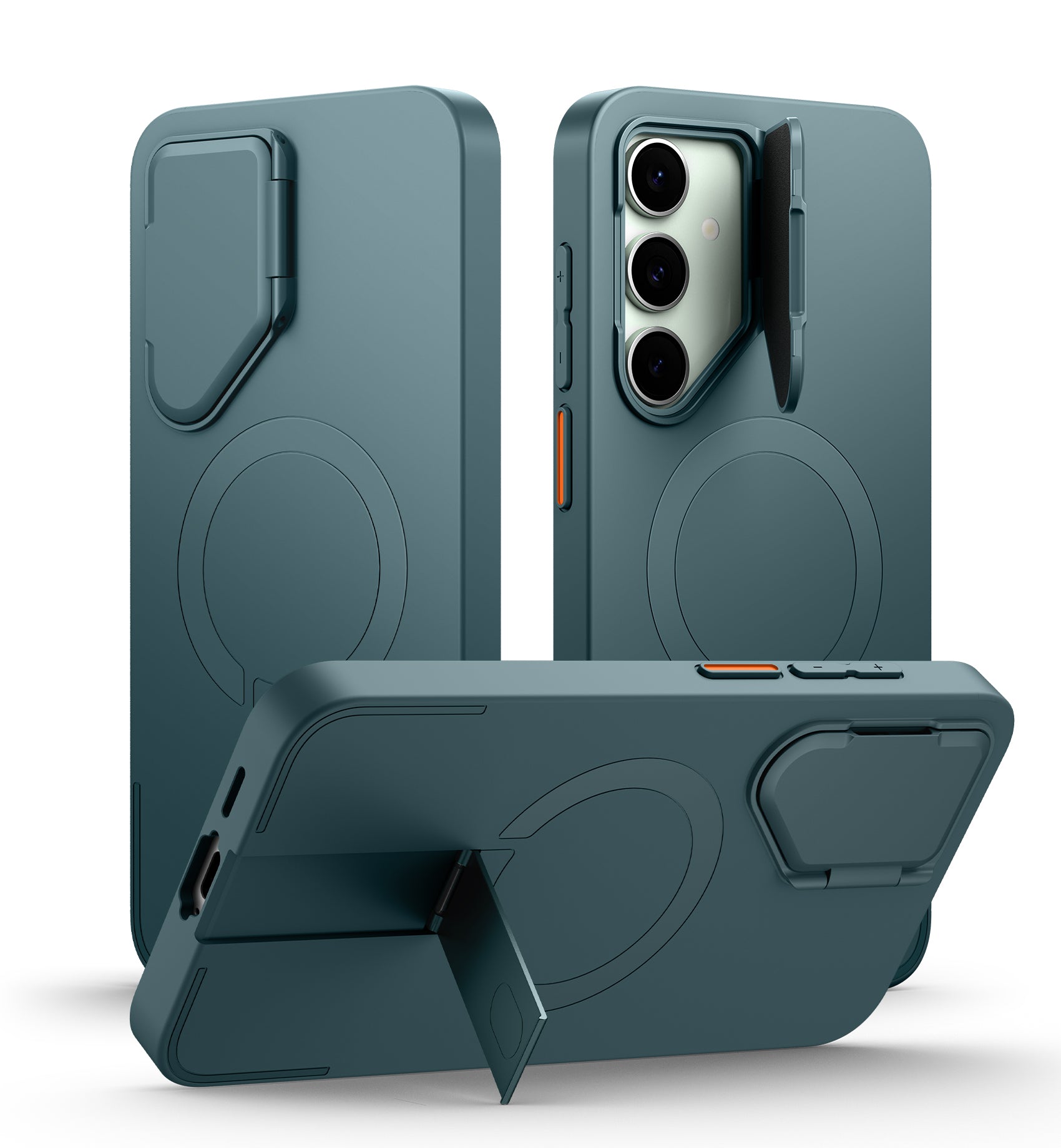 Suritch Case for Samsung Galaxy S24 FE Magnetic Protective Cover with Camera Cover Adjustable Metal Kickstand