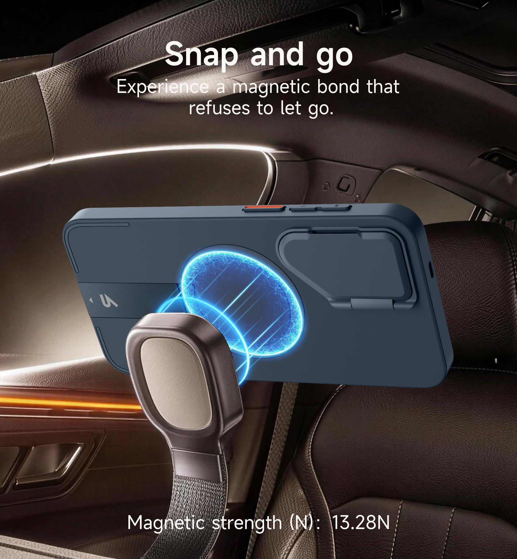 Suritch Case for Samsung Galaxy S24 Plus 2024 Magnetic Protective Cover with Camera Cover Adjustable Metal Kickstand