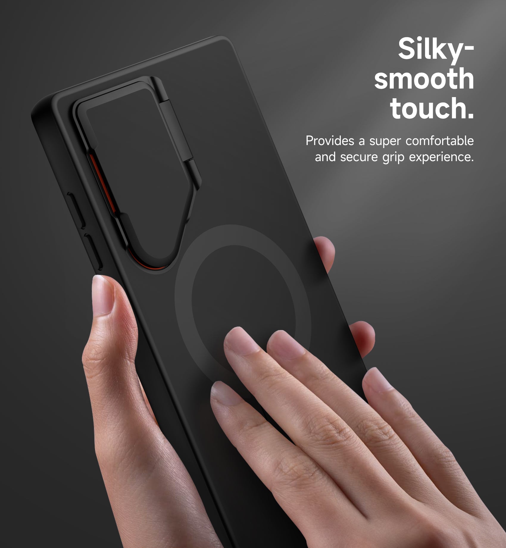 Suritch Case for Samsung Galaxy S24 Ultra 2024 Magnetic Protective Cover with Camera Cover Adjustable Metal Kickstand