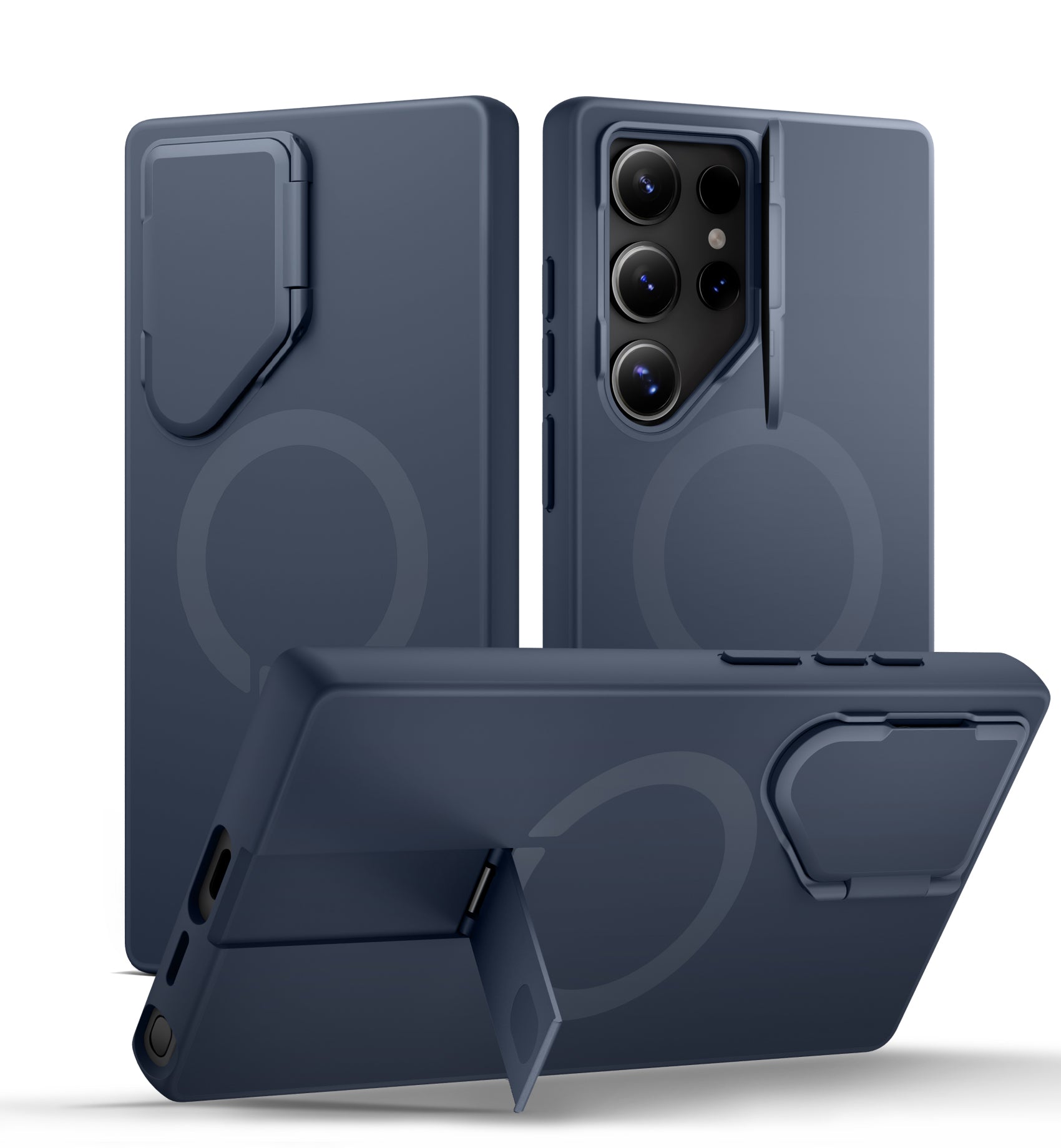 Suritch Case for Samsung Galaxy S24 Ultra 2024 Magnetic Protective Cover with Camera Cover Adjustable Metal Kickstand