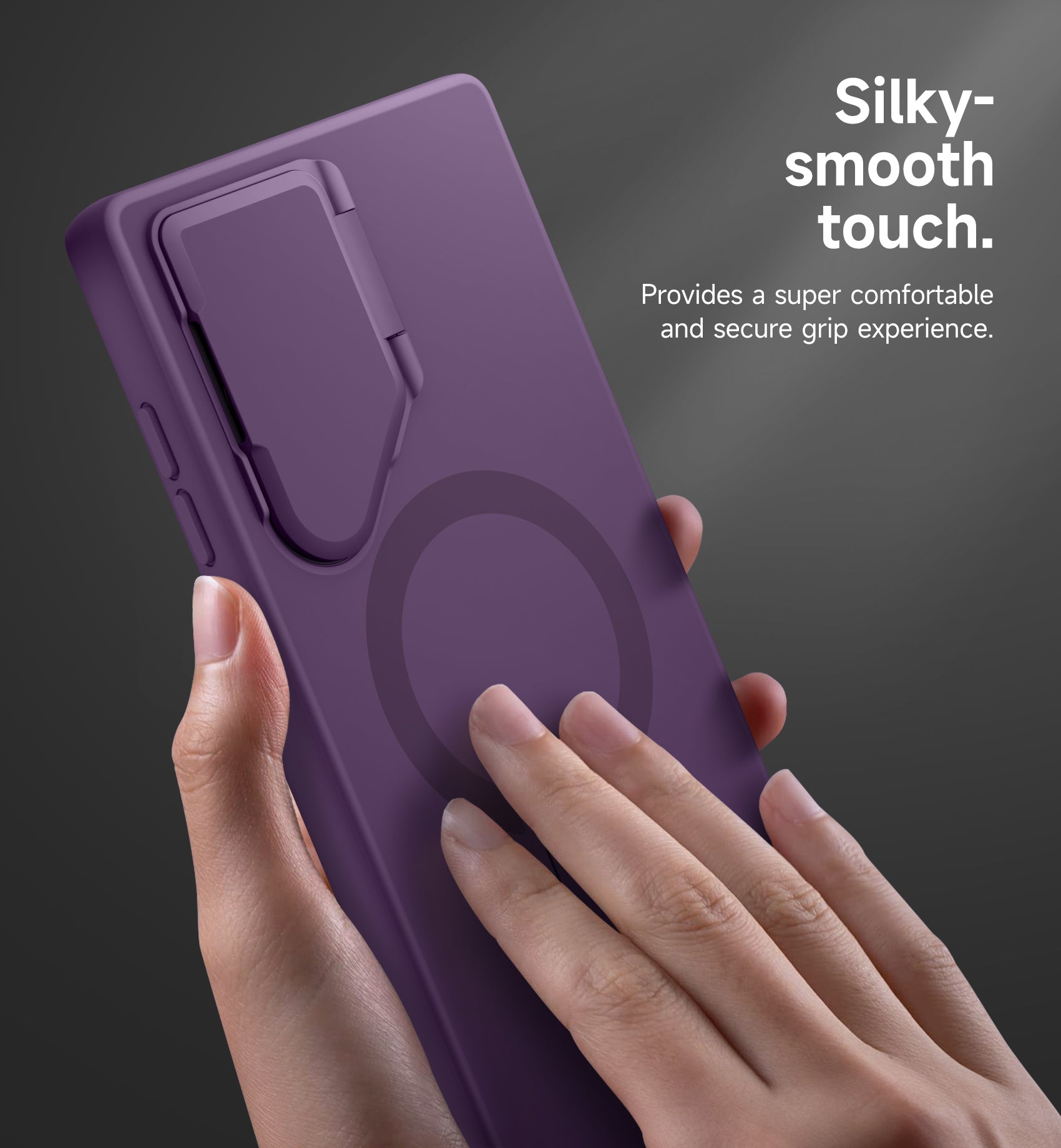 Suritch Case for Samsung Galaxy S24 Ultra 2024 Magnetic Protective Cover with Camera Cover Adjustable Metal Kickstand