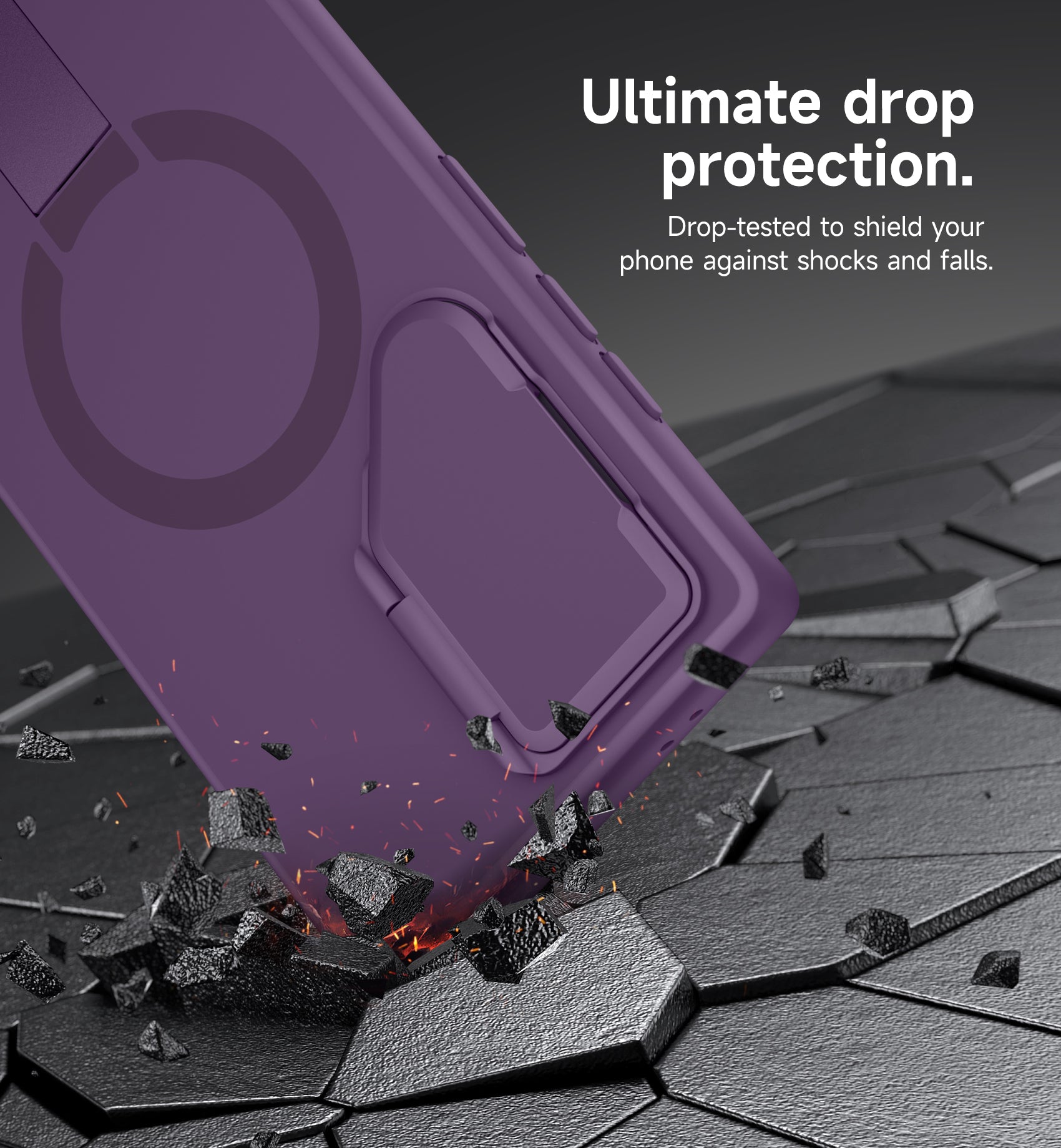Suritch Case for Samsung Galaxy S24 Ultra 2024 Magnetic Protective Cover with Camera Cover Adjustable Metal Kickstand