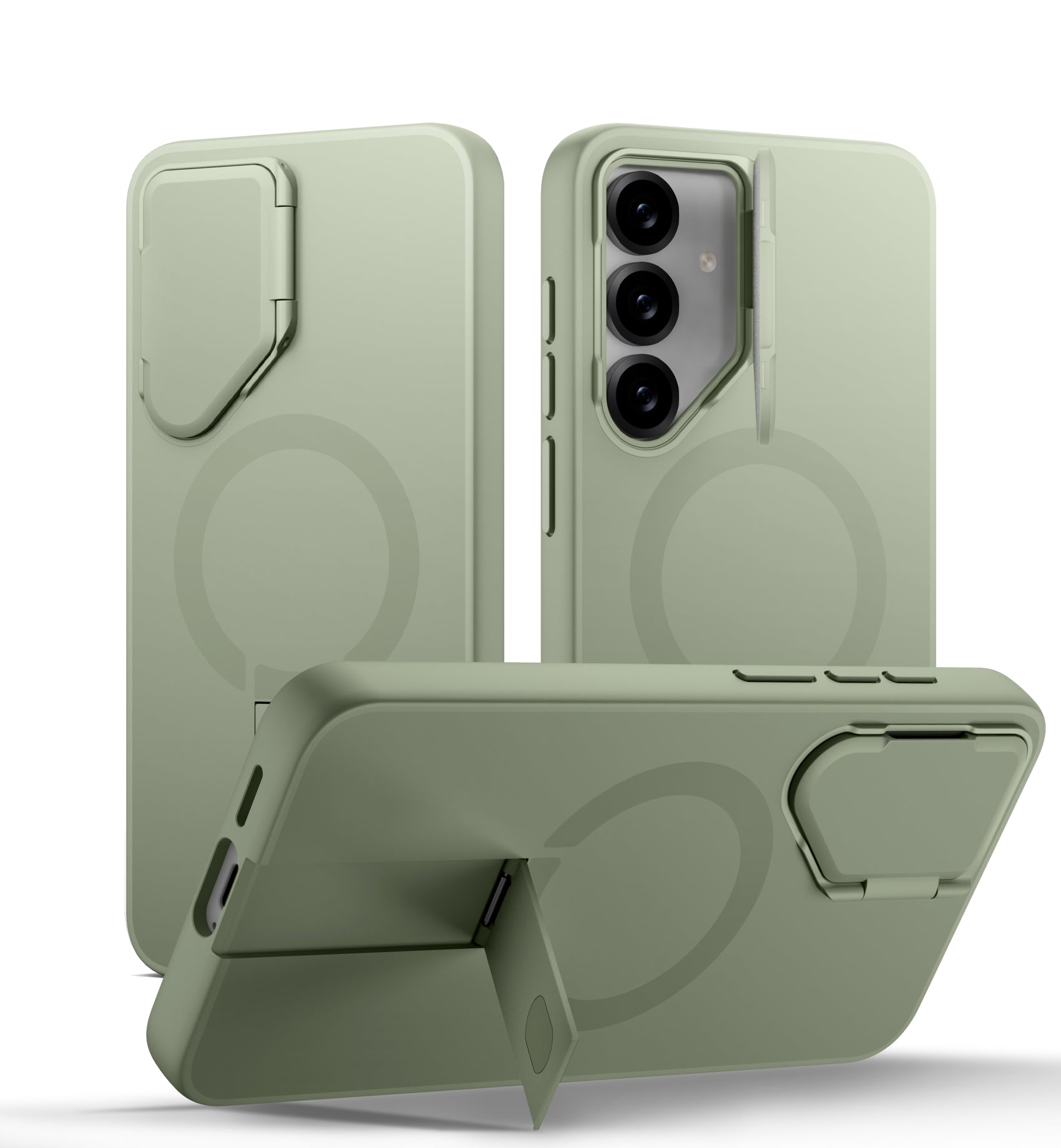 Suritch Case for Samsung Galaxy S25 FE 2025 Phone Case Magnetic Protective Cover with Camera Cover Adjustable Metal Kickstand