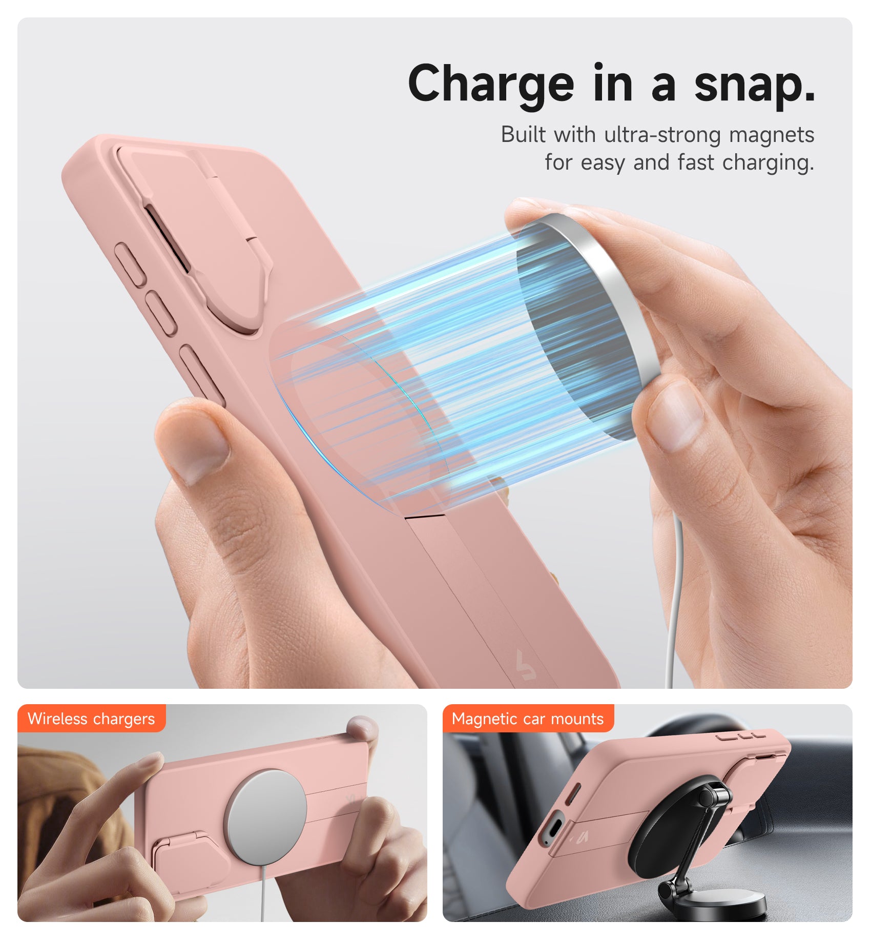 Suritch Case for Samsung Galaxy S25 FE 2025 Phone Case Magnetic Protective Cover with Camera Cover Adjustable Metal Kickstand