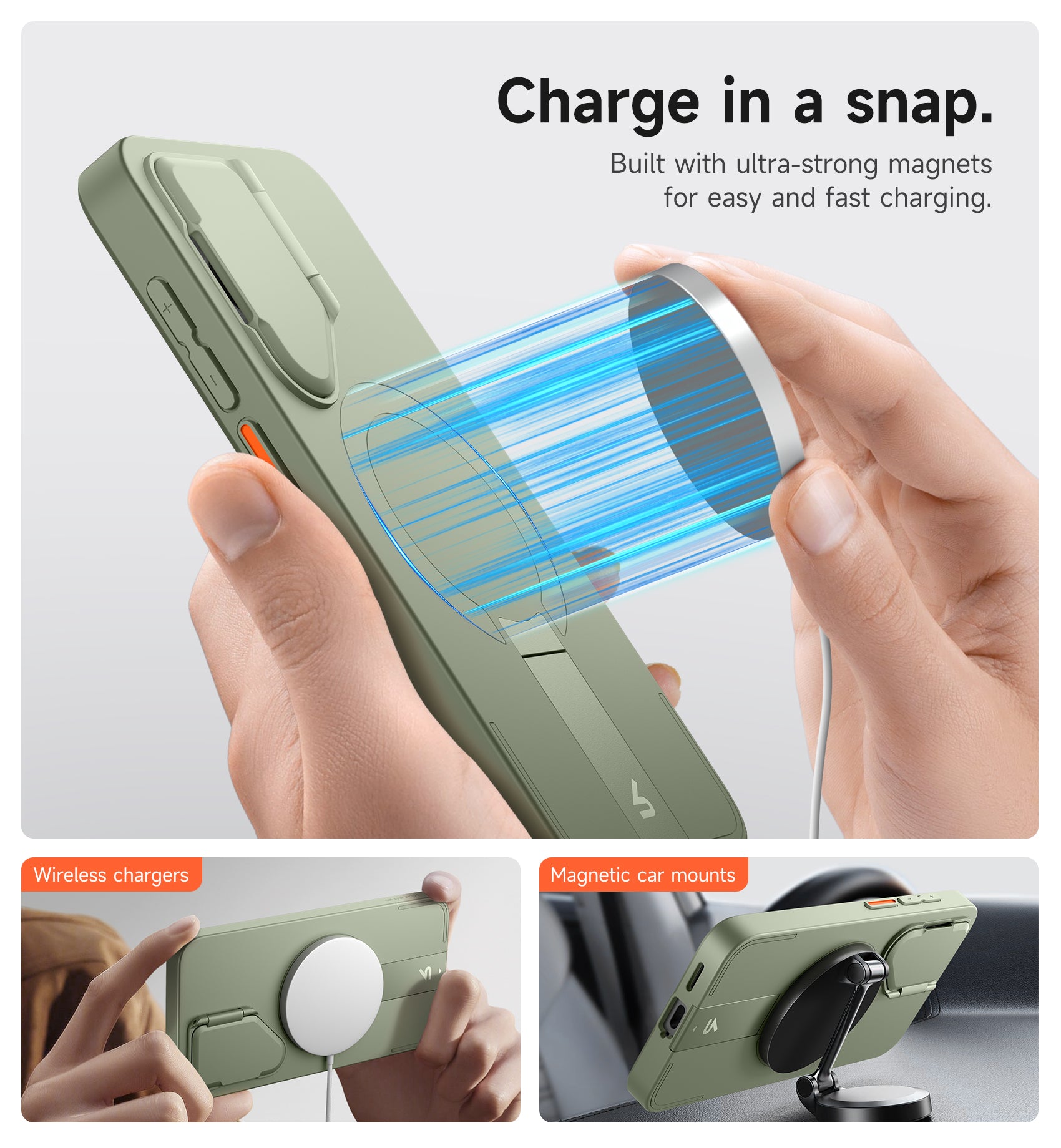 Suritch Case for Samsung Galaxy S25 2025 Magnetic Shockproof Bumper Slim Protective Cover with Camera Cover Adjustable Metal Kickstand
