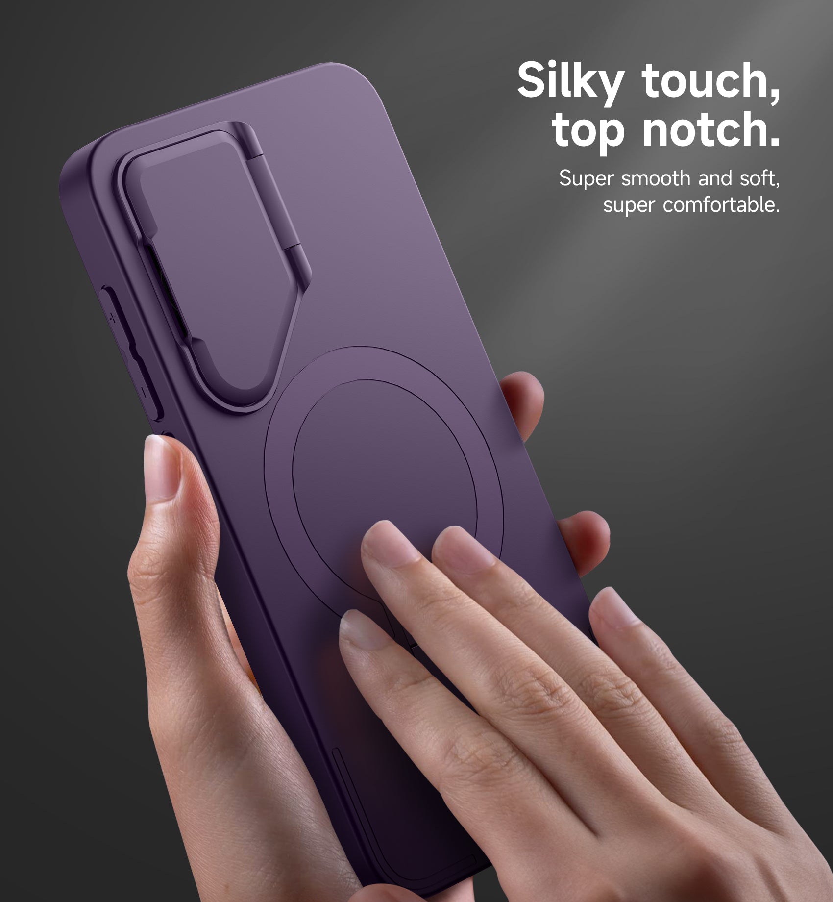 Suritch Case for Samsung Galaxy S25 Plus 2025 Magnetic Shockproof Protective Cover with Camera Cover Adjustable Metal Kickstand