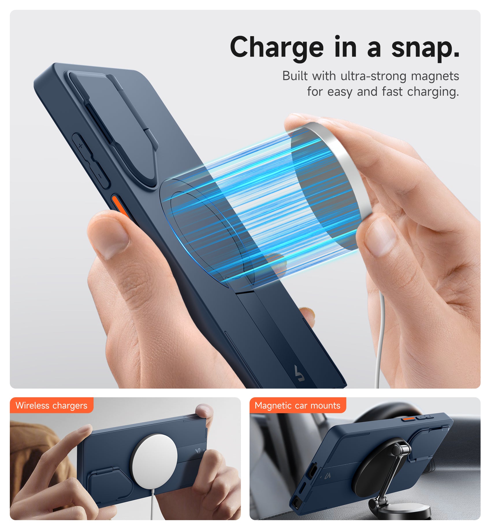 Suritch Case for Samsung Galaxy S25 Ultra Magnetic Protective Cover with Camera Cover Adjustable Metal Kickstand