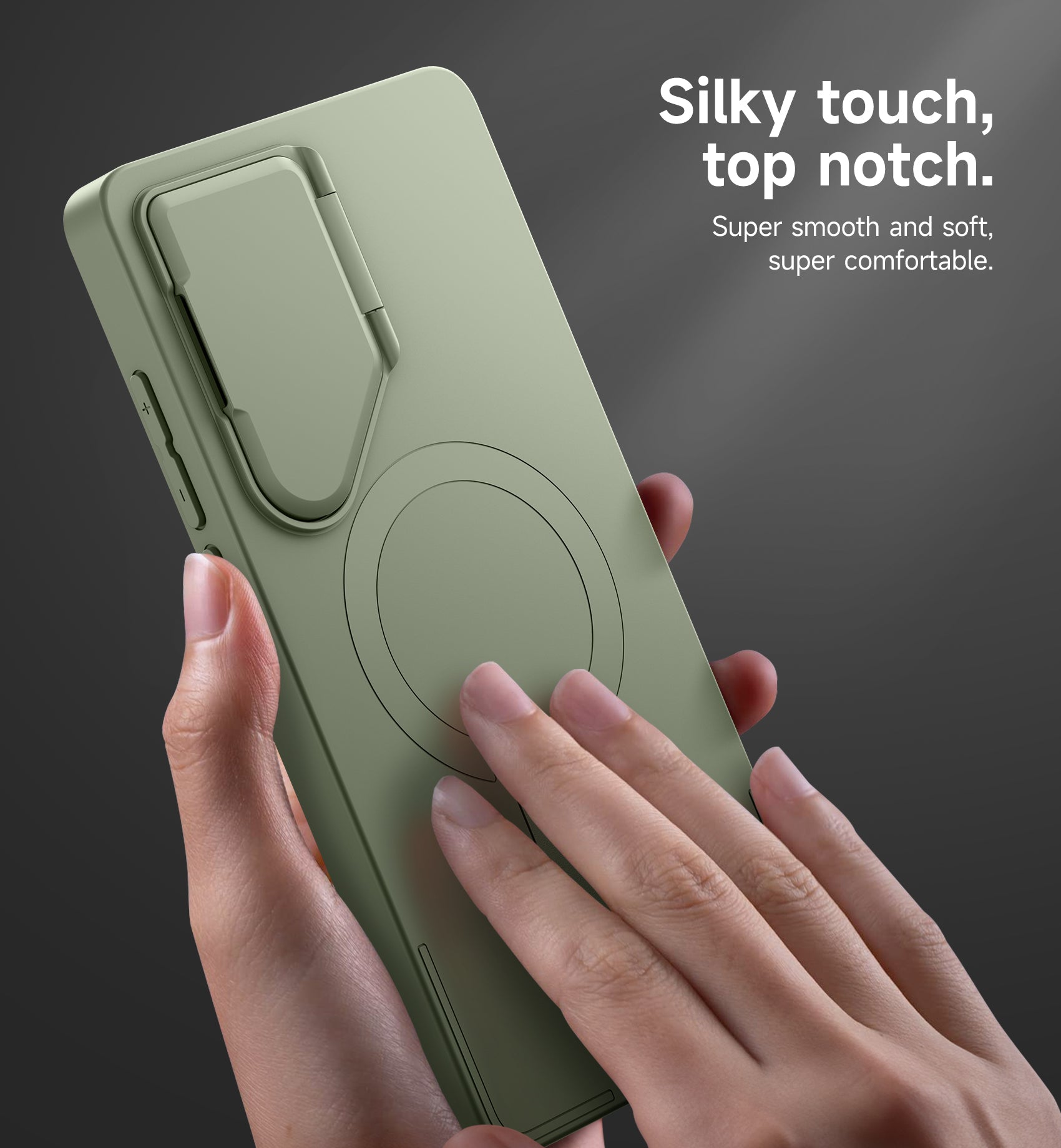 Suritch Case for Samsung Galaxy S25 Ultra Magnetic Protective Cover with Camera Cover Adjustable Metal Kickstand