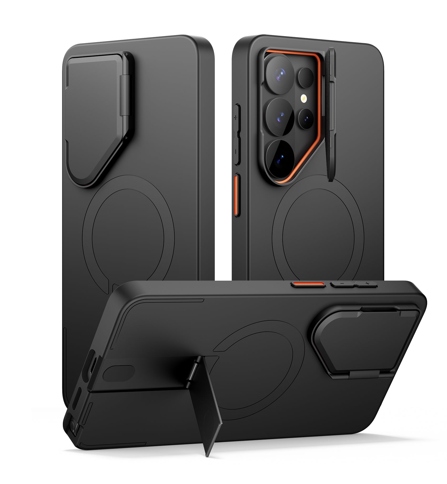 Suritch Case for Samsung Galaxy S26 Ultra Magnetic Protective Cover with Camera Cover Adjustable Metal Kickstand
