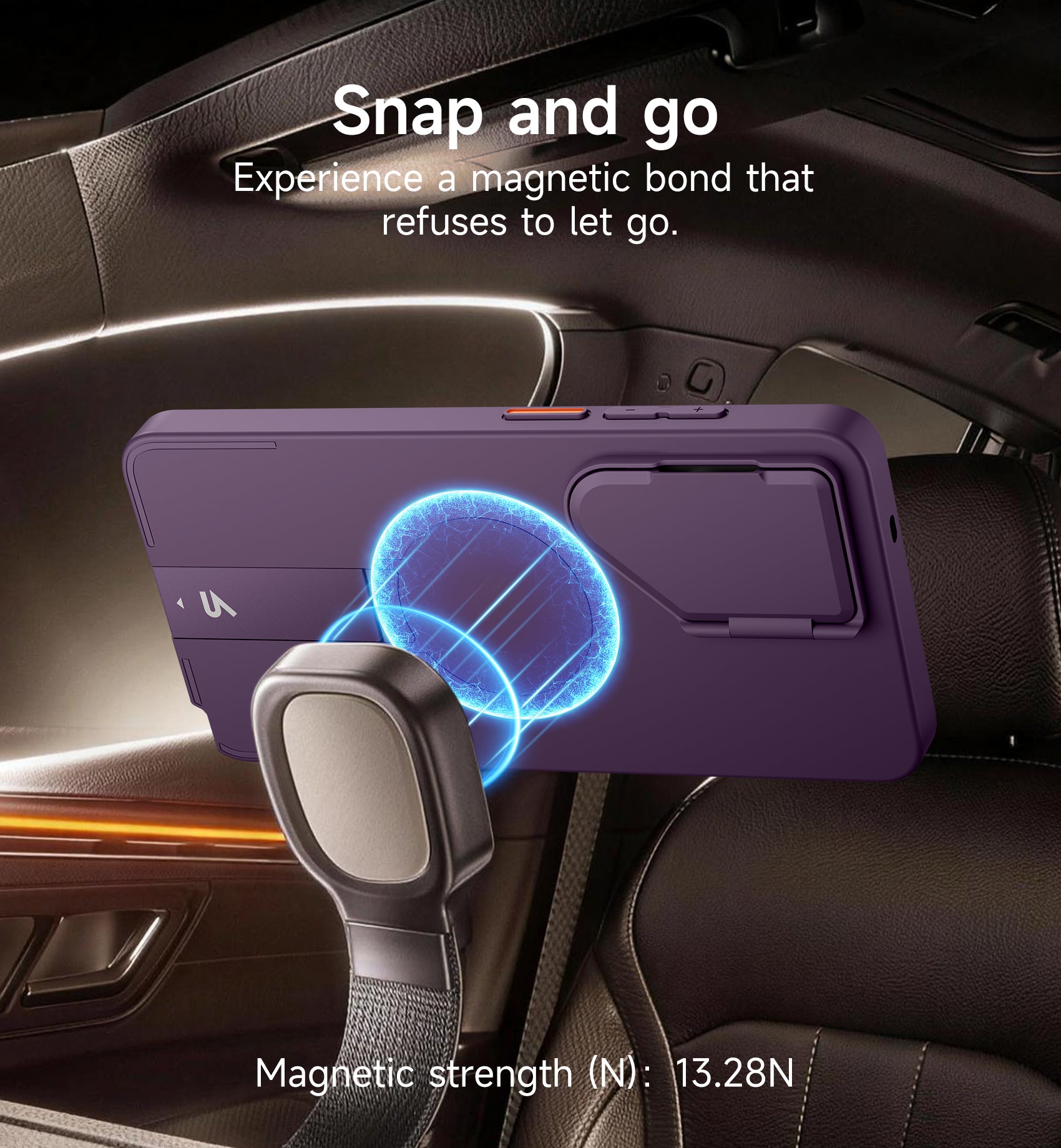 Suritch Case for Samsung Galaxy S26 Ultra Magnetic Protective Cover with Camera Cover Adjustable Metal Kickstand