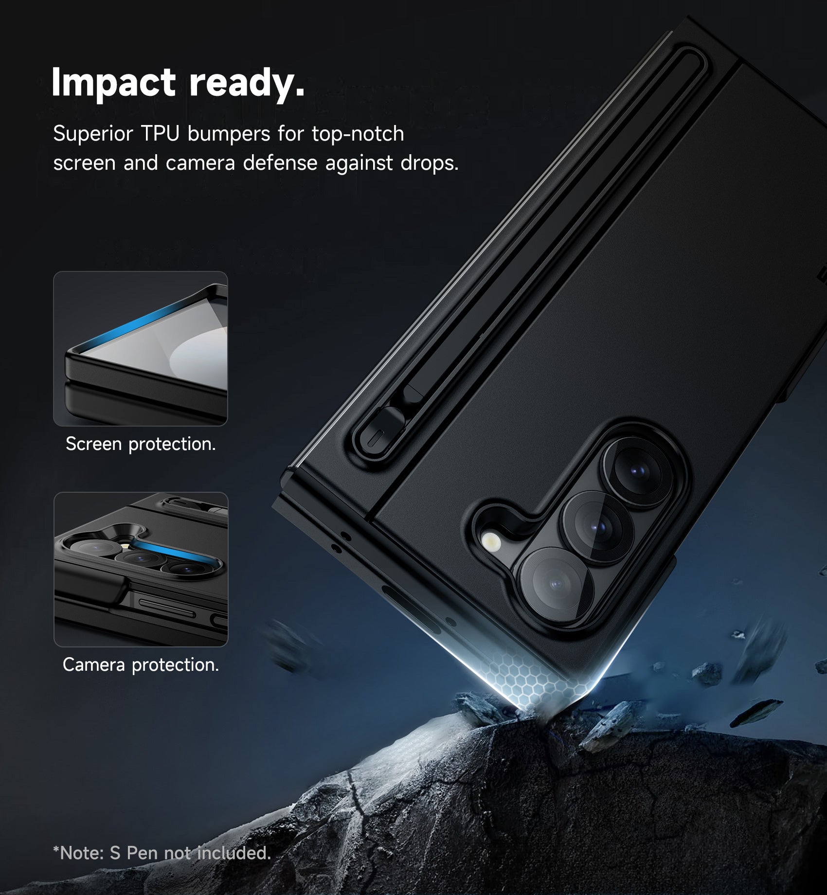 Suritch Case for Samsung Galaxy Z Fold 6 2024 with Kickstand S Pen Holder