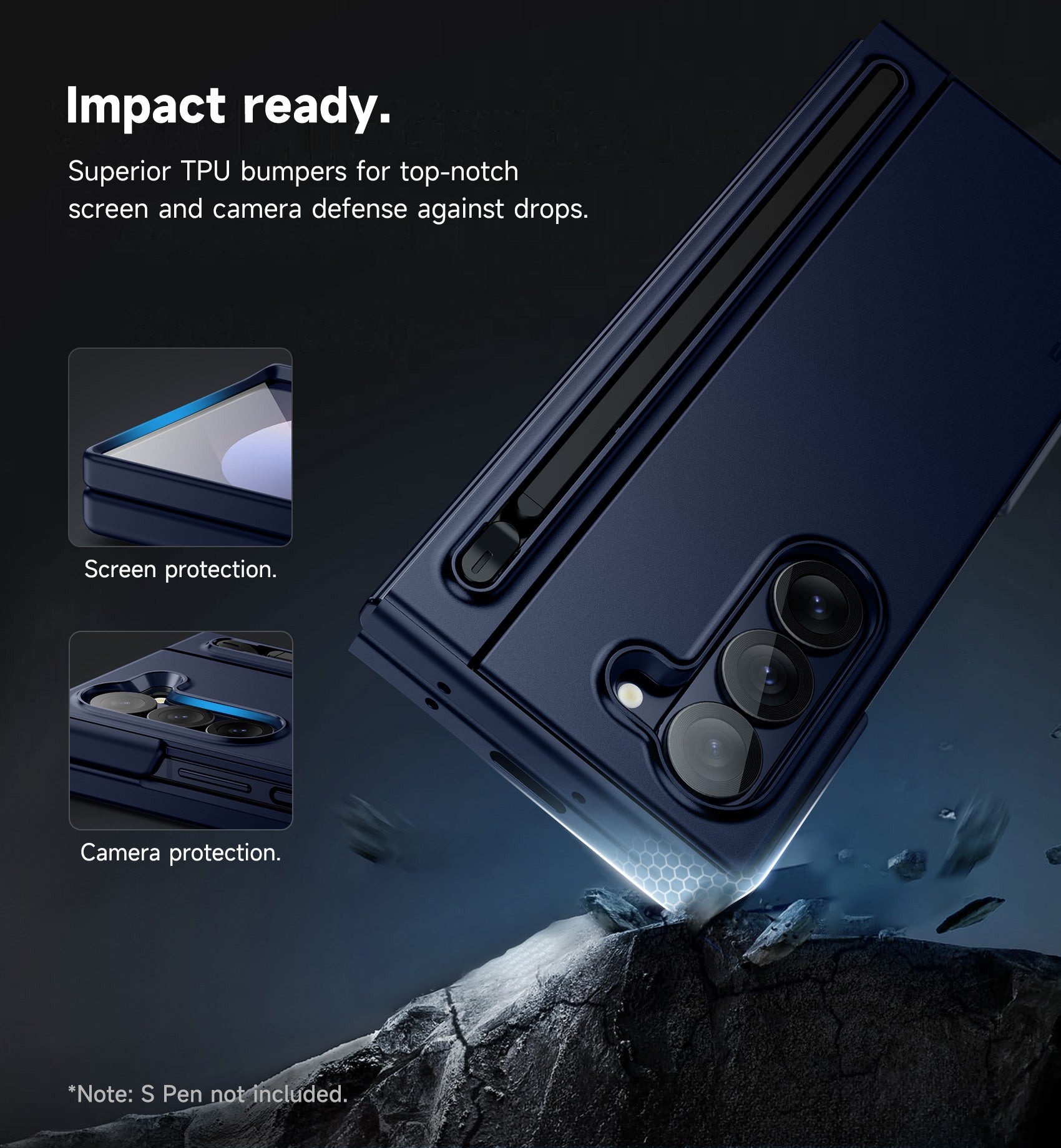 Suritch Case for Samsung Galaxy Z Fold 6 2024 with Kickstand S Pen Holder