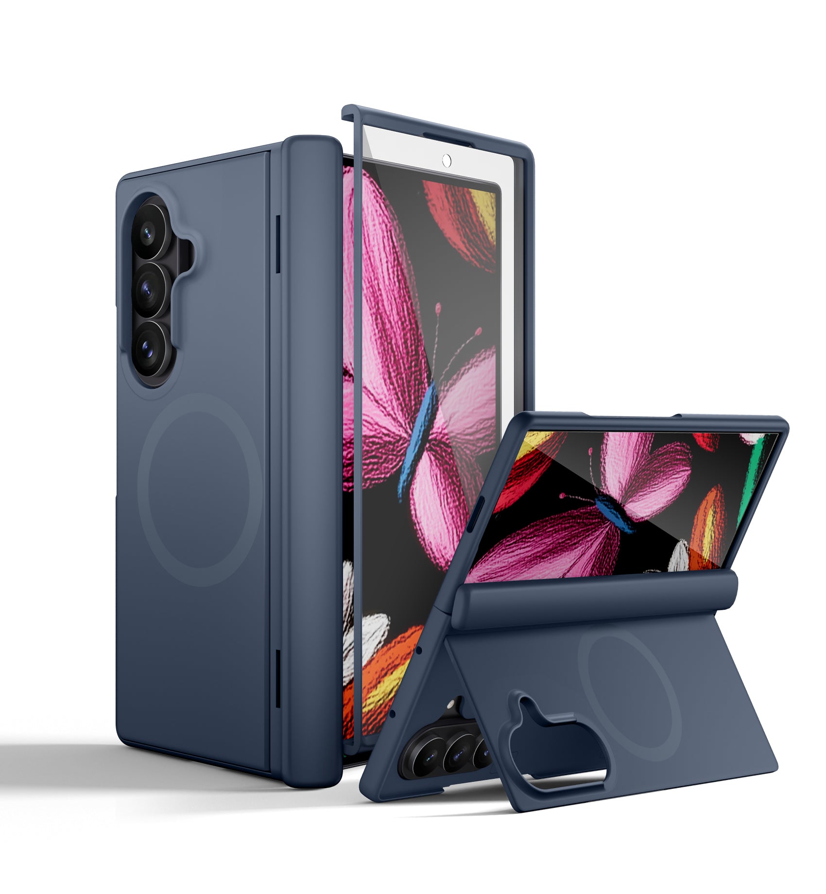 Suritch Case for Samsung Galaxy Z Fold 8 Ultra with Screen Protector Compatible with MagSafe Magnetic Shockproof Protective Cover Slim Bumper Cases with Hinge Protection Built-in Kickstand