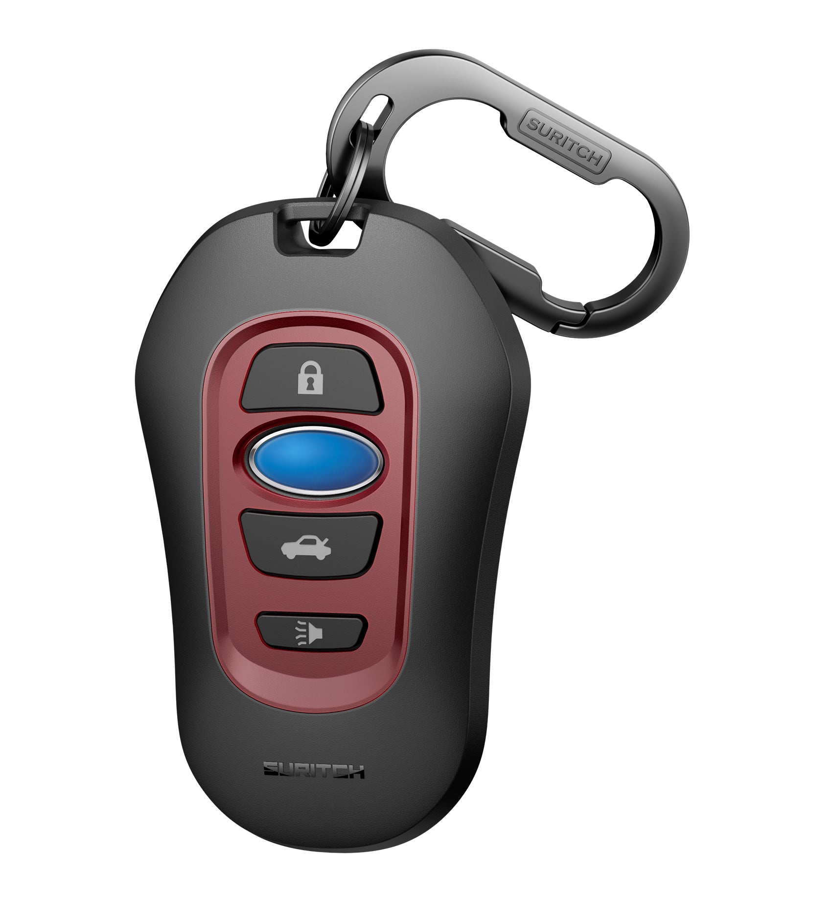 Suritch Case for Subaru Key Fob Tough PC Soft TPU Protective Cover with Keychain for Subaru CrossTrek Smart Key Protector