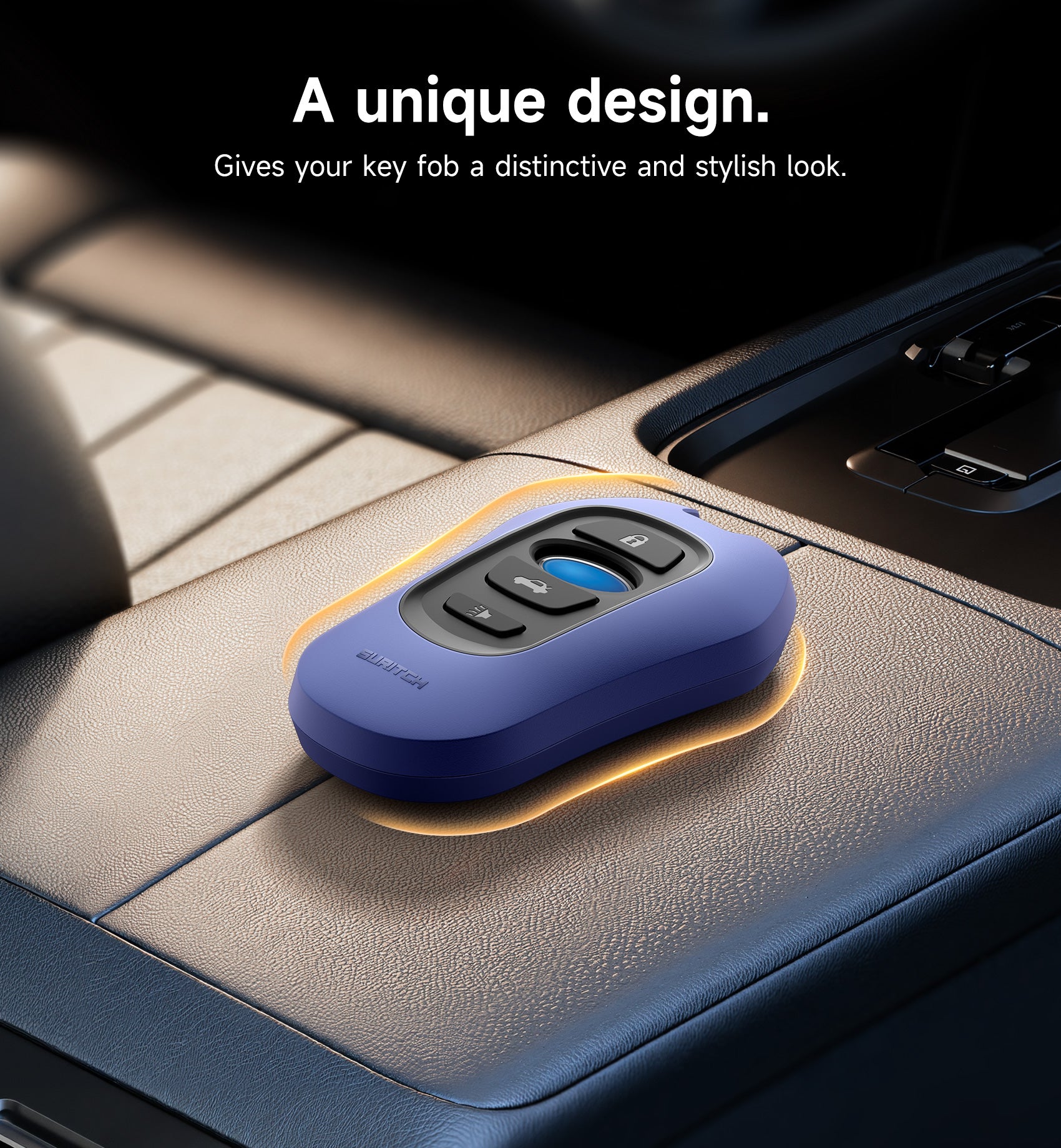 Suritch Case for Subaru Key Fob Tough PC Soft TPU Protective Cover with Keychain for Subaru CrossTrek Smart Key Protector