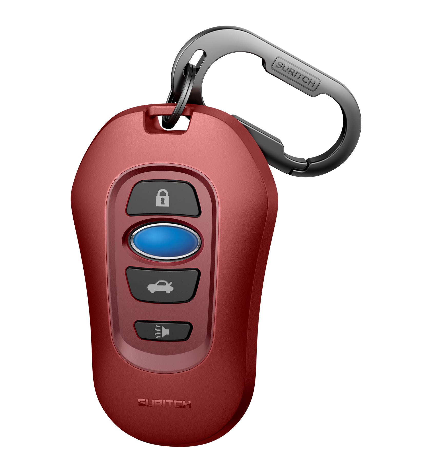 Suritch Case for Subaru Key Fob Tough PC Soft TPU Protective Cover with Keychain for Subaru CrossTrek Smart Key Protector
