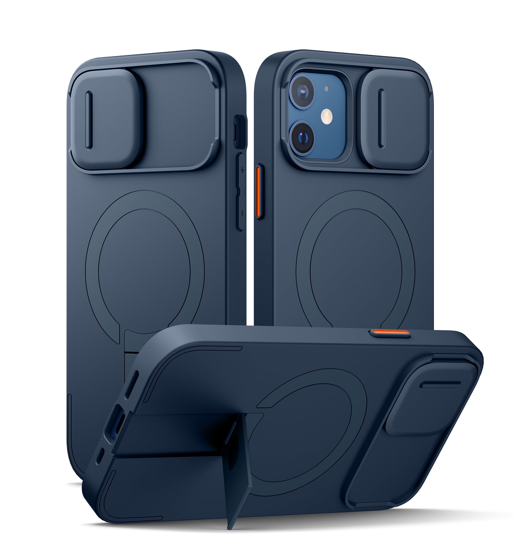 Suritch Case for iPhone 12 Pro with Magnetic Camera Slide Cover Adjustable Kickstand Compatible with MagSafe Slim Protective Cover