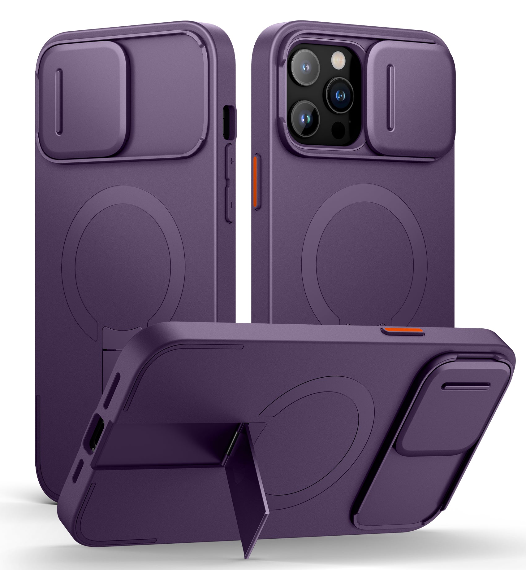 Suritch Case for iPhone 12 Pro Max with Magnetic Camera Slide Cover Adjustable Kickstand Compatible with MagSafe