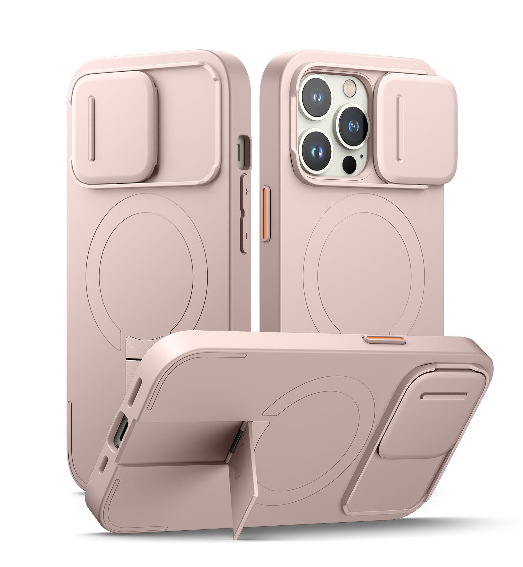 Suritch Case for iPhone 13 Pro with Magnetic Camera Slide Cover Adjustable Kickstand Compatible with MagSafe
