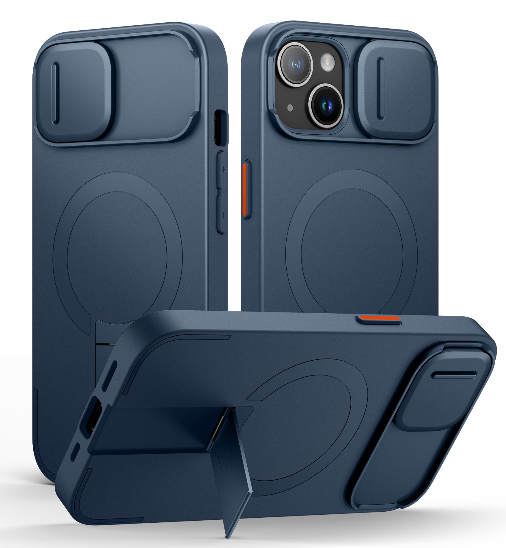 Suritch Case for iPhone 14 with Magnetic Camera Slide Cover Adjustable Kickstand Compatible with MagSafe