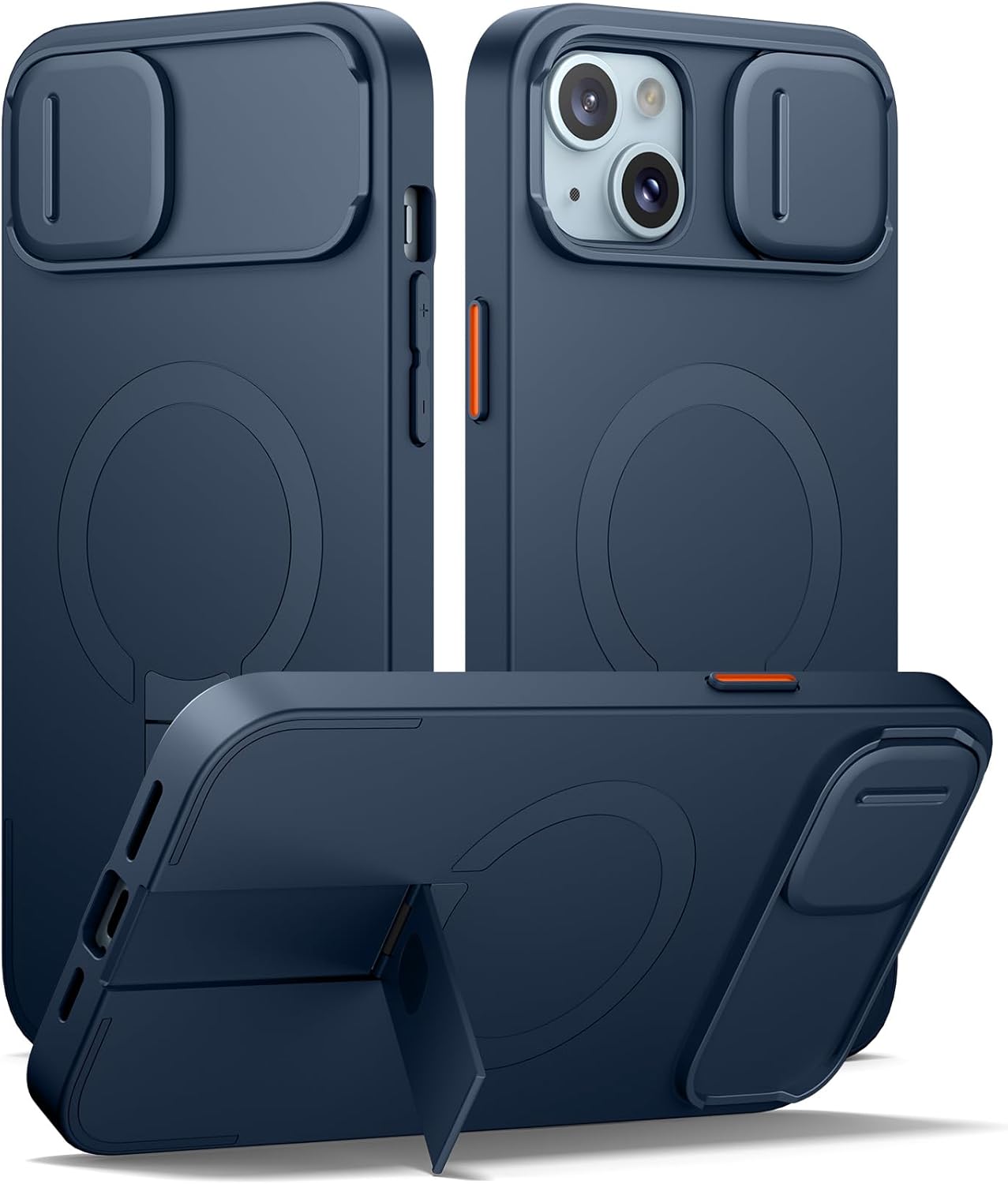 Suritch Case for iPhone 14 Plus with Magnetic Camera Slide Cover Adjustable Kickstand Compatible with MagSafe Slim Protective Cover