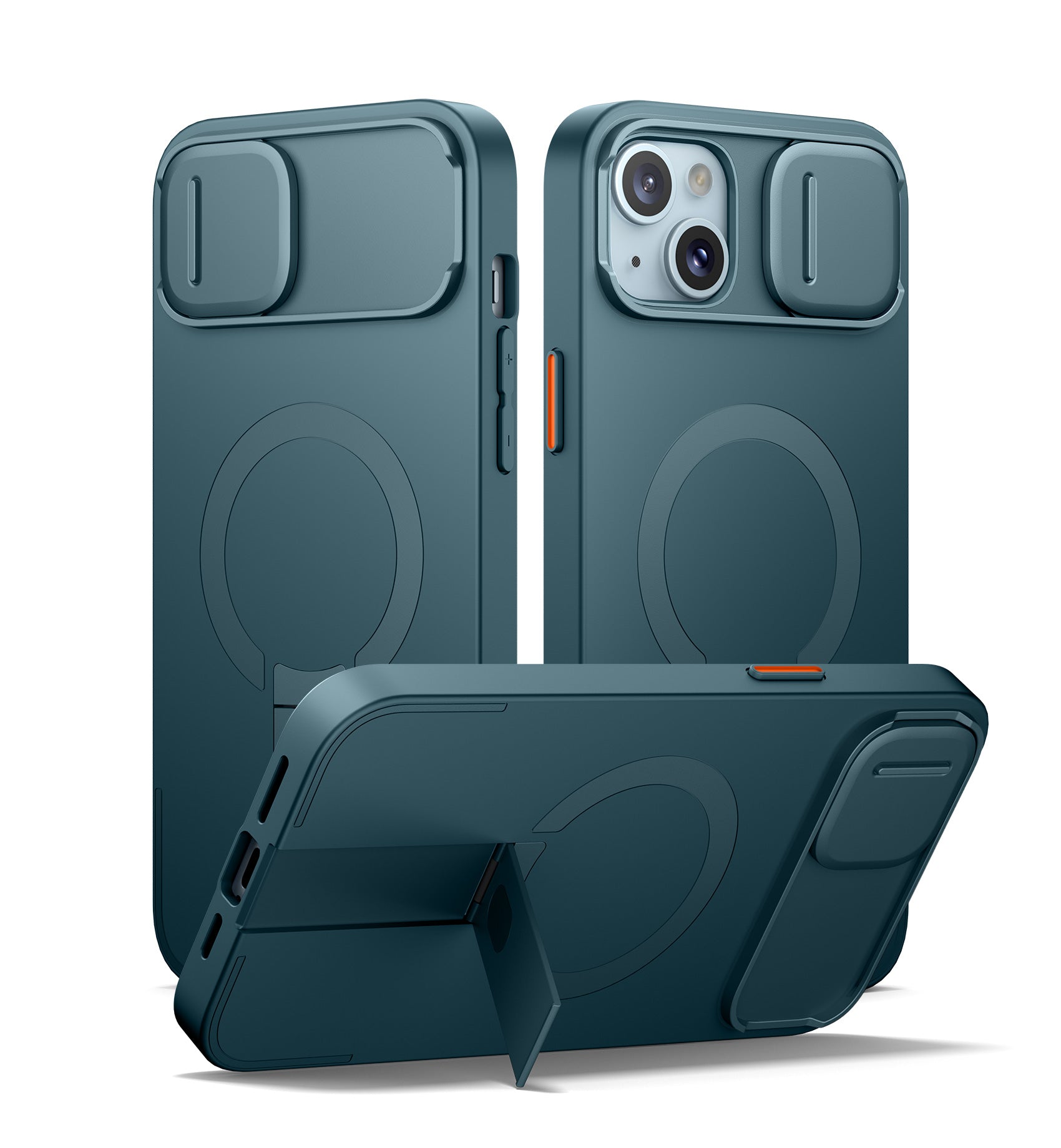 Suritch Case for iPhone 14 Plus with Magnetic Camera Slide Cover Adjustable Kickstand Compatible with MagSafe Slim Protective Cover