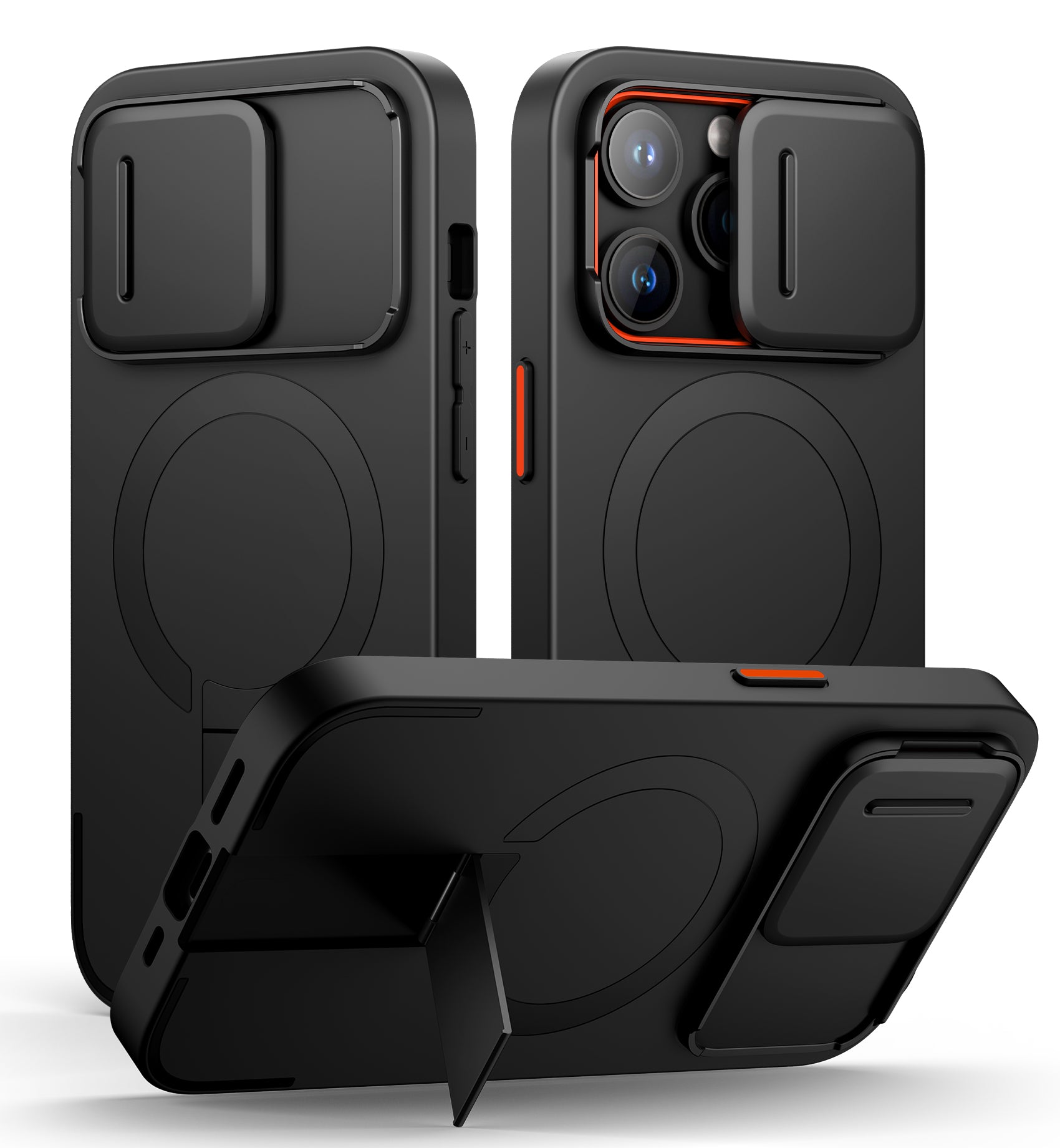 Suritch Case for iPhone 14 Pro with Magnetic Camera Slide Cover Adjustable Kickstand Compatible with MagSafe