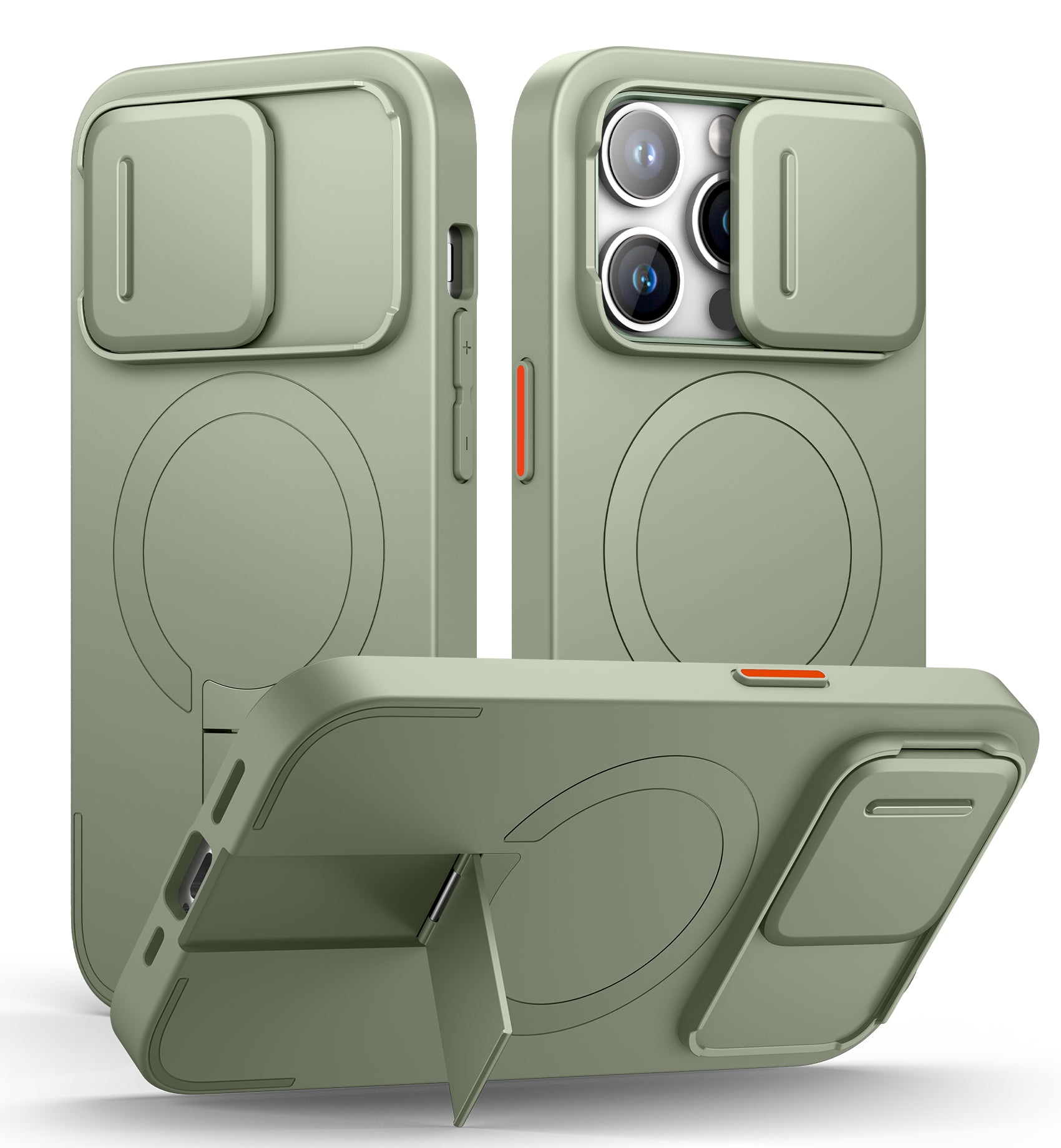 Suritch Case for iPhone 14 Pro with Magnetic Camera Slide Cover Adjustable Kickstand Compatible with MagSafe