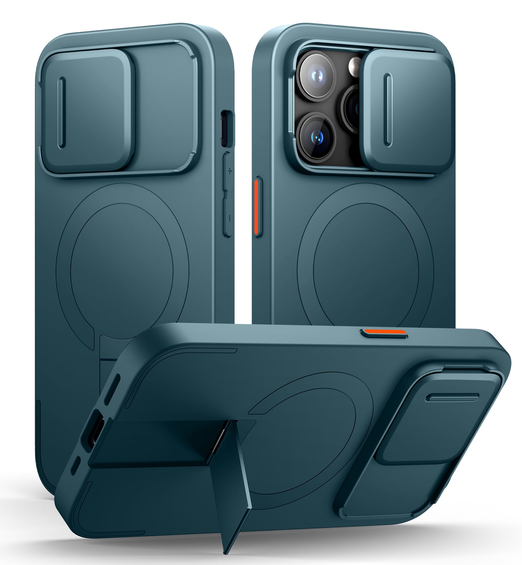 Suritch Case for iPhone 14 Pro with Magnetic Camera Slide Cover Adjustable Kickstand Compatible with MagSafe