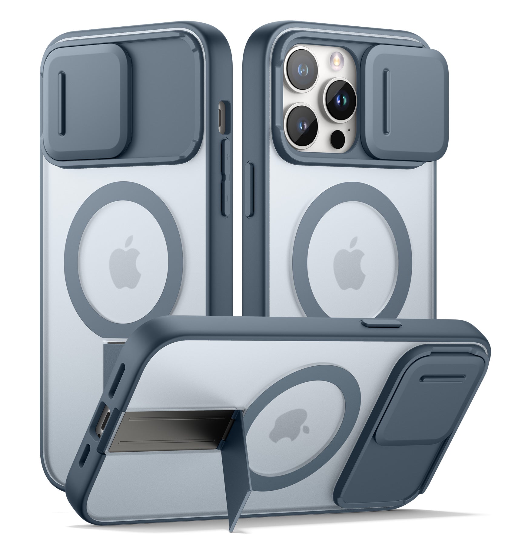 Suritch Case for iPhone 14 Pro Max Compatible with MagSafe Built-in Kickstand Camera Cover Translucent Back Shockproof Rugged Protective Phone Cover 6.7 Inch