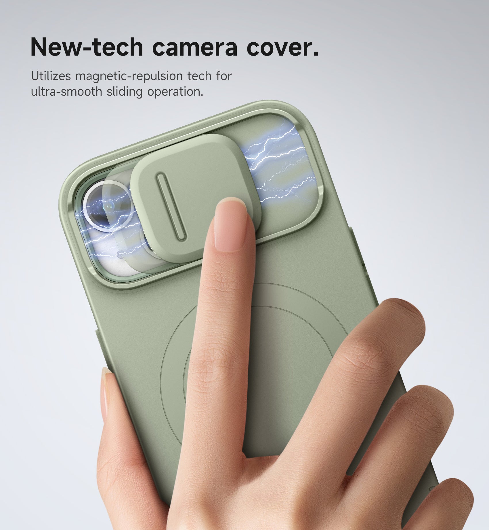 Suritch Case for iPhone 15 with Magnetic Camera Slide Cover Adjustable Kickstand Compatible with MagSafe