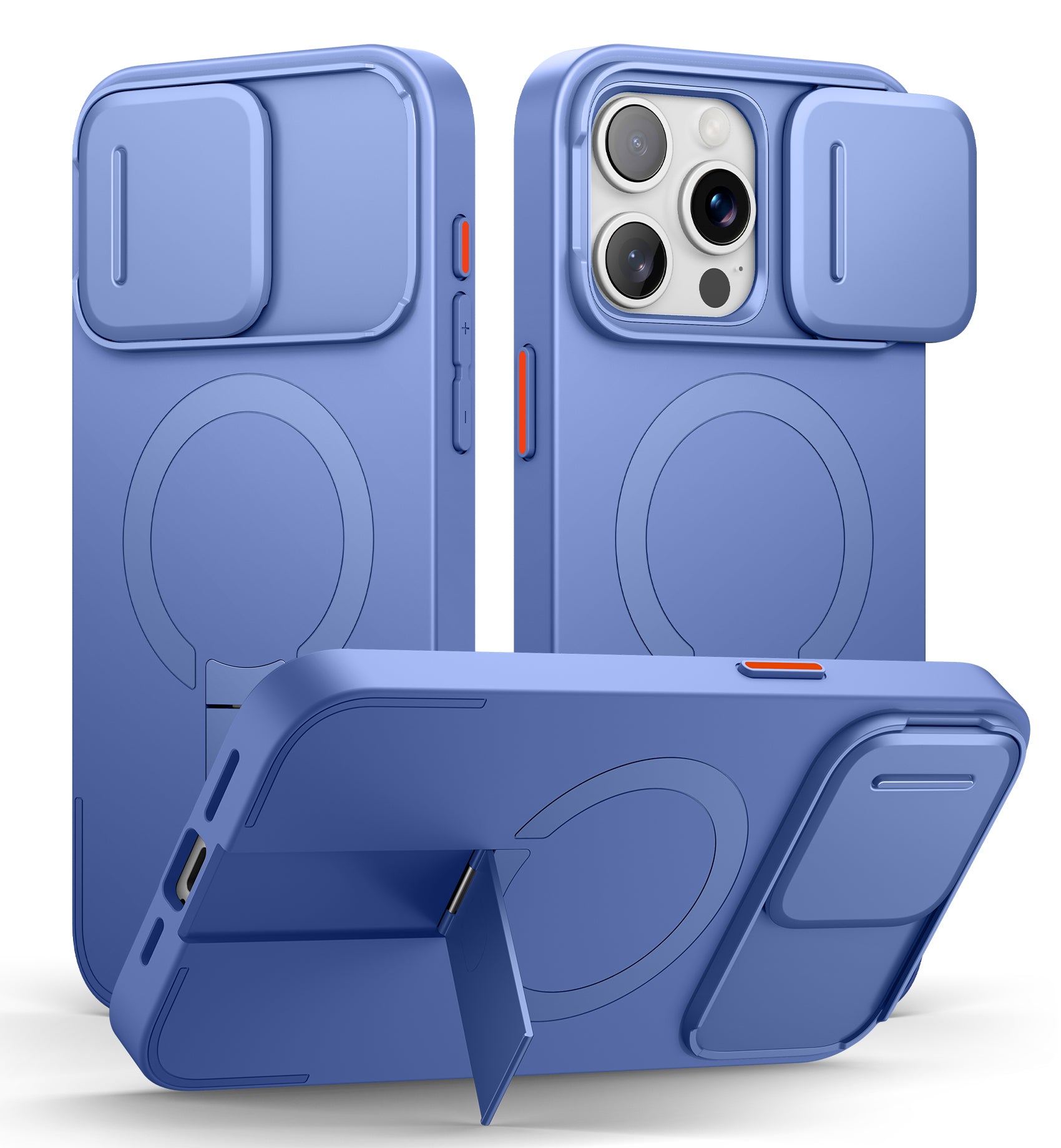 Suritch Case for iPhone 15 Pro Max with Magnetic Camera Slide Cover Adjustable Kickstand Compatible with MagSafe