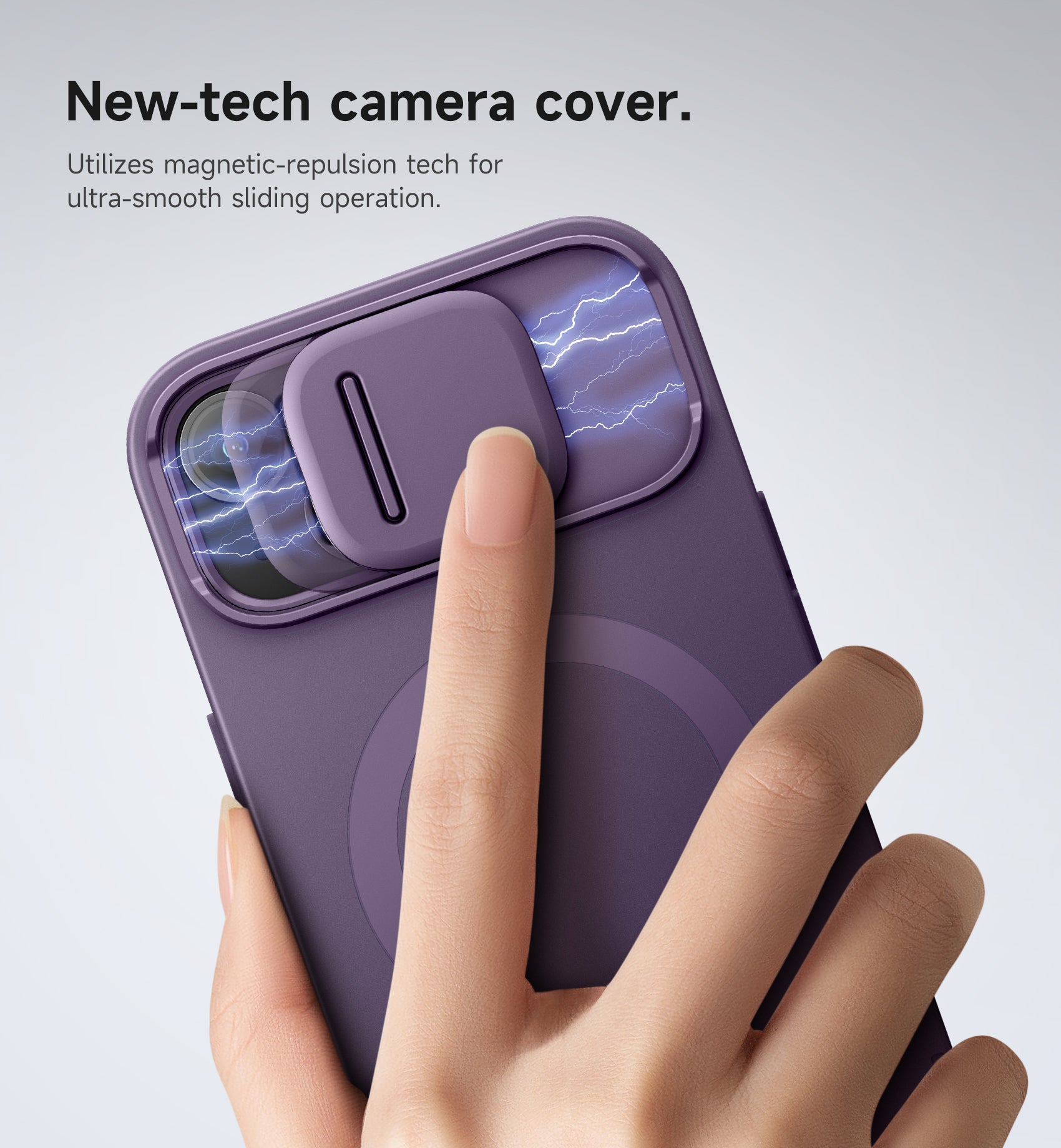 Suritch Case for iPhone 15 with Magnetic Camera Slide Cover Adjustable Kickstand Compatible with MagSafe