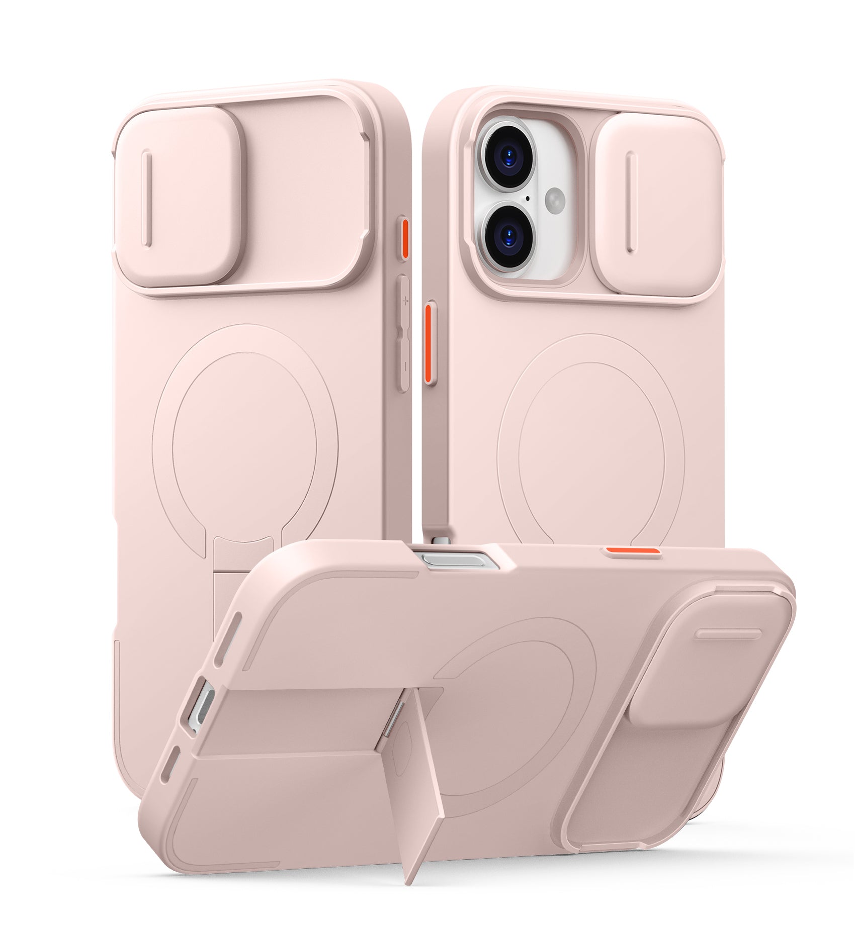 Suritch Case for iPhone 16 Plus with Magnetic Camera Slide Cover Adjustable Kickstand Compatible with MagSafe Slim Protective Cover