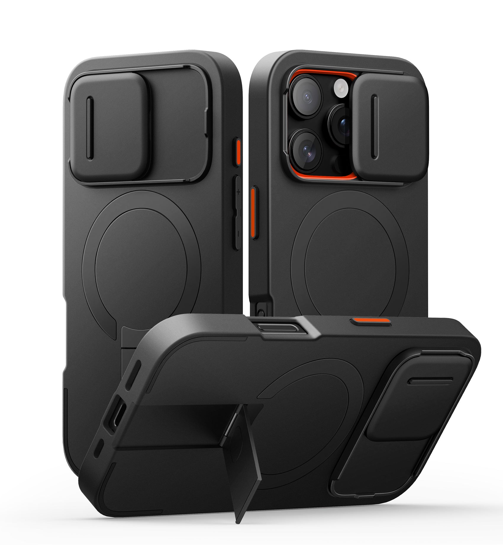 Suritch Case for iPhone 16 Pro with Slide Camera Cover Adjustable Kickstand Compatible with MagSafe Slim Protective Cover