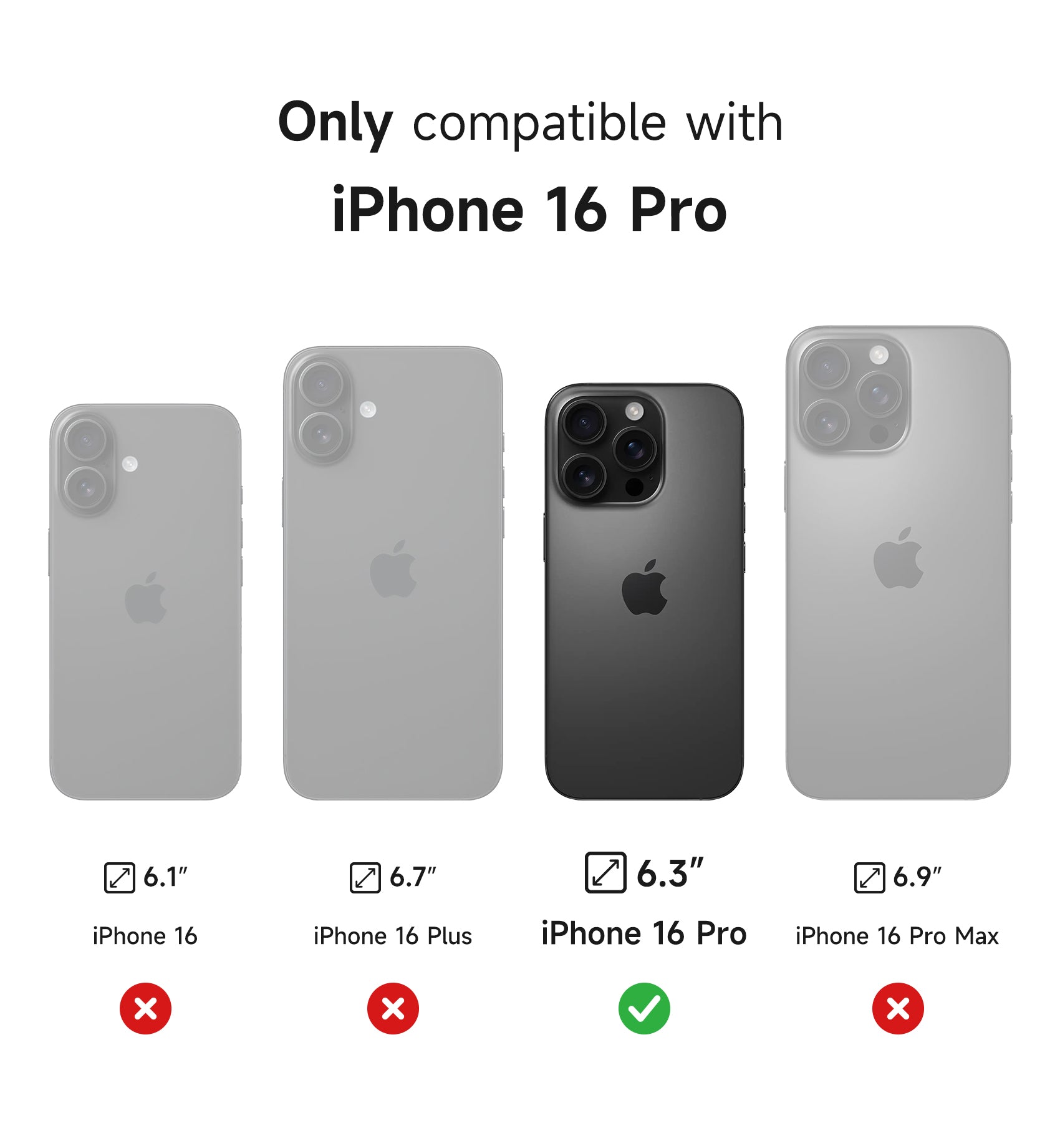 Suritch Case for iPhone 16 Pro with Slide Camera Cover Adjustable Kickstand Compatible with MagSafe Slim Protective Cover