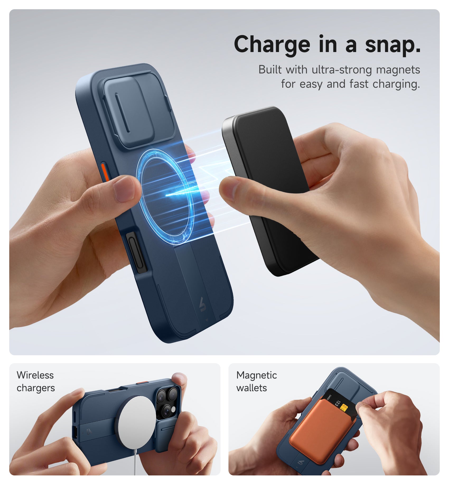 Suritch Case for iPhone 16 Pro with Slide Camera Cover Adjustable Kickstand Compatible with MagSafe Slim Protective Cover