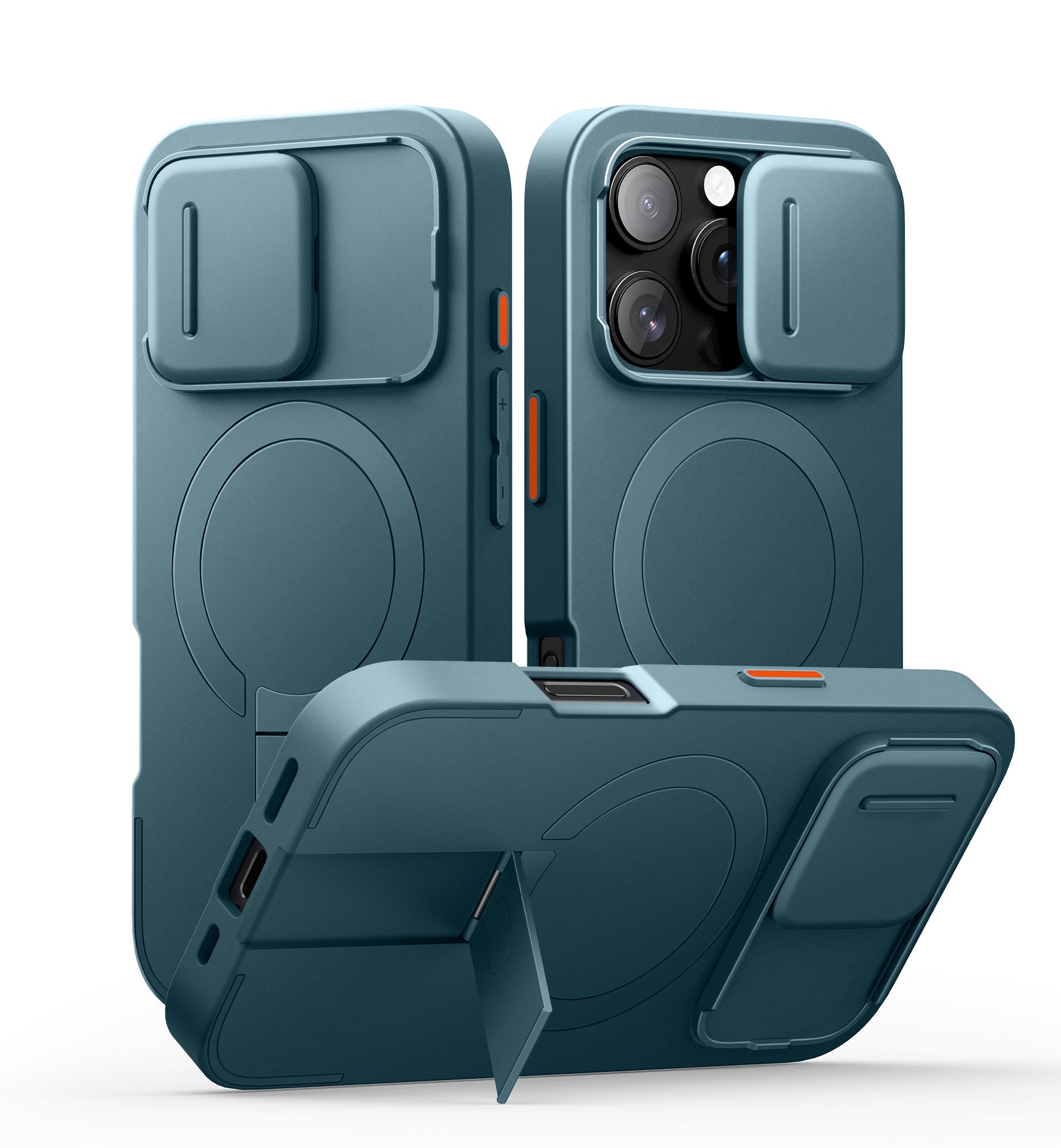 Suritch Case for iPhone 16 Pro with Slide Camera Cover Adjustable Kickstand Compatible with MagSafe Slim Protective Cover