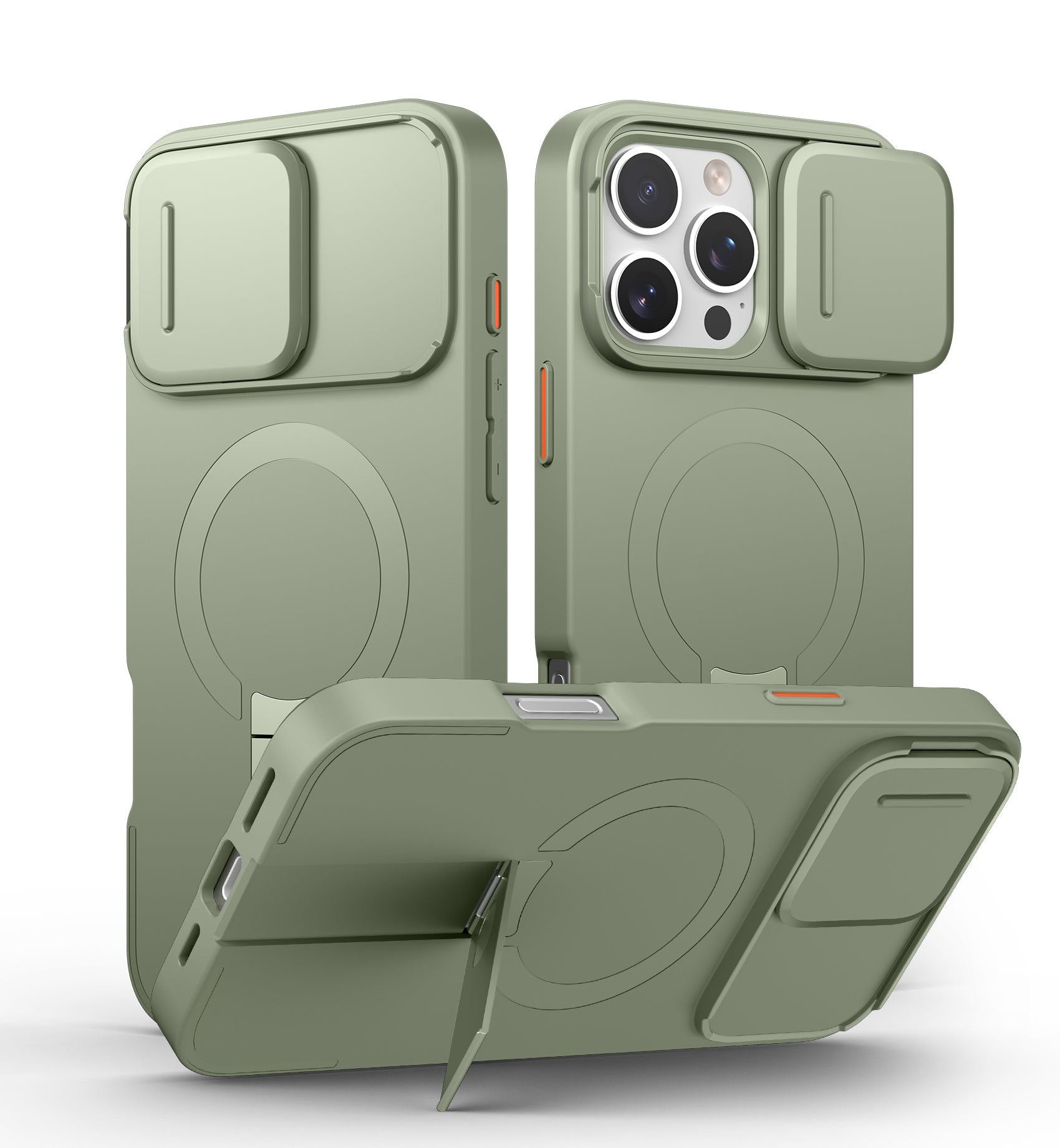 Suritch Case for iPhone 16 Pro Max with Magnetic Camera Slide Cover Adjustable Kickstand Compatible with MagSafe Slim Protective Cover 6.9 Inch