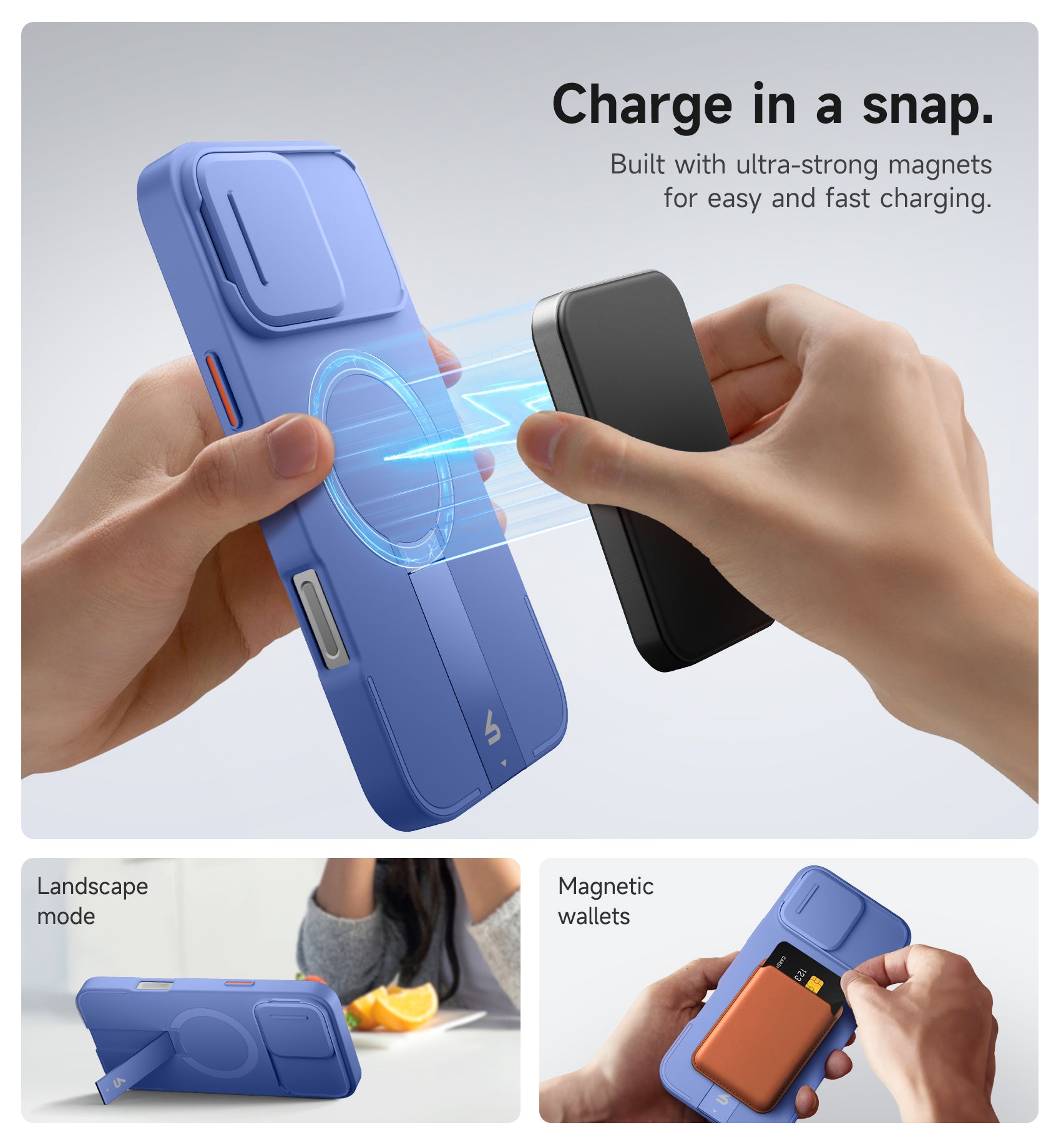 Suritch Case for iPhone 16 Pro Max with Magnetic Camera Slide Cover Adjustable Kickstand Compatible with MagSafe Slim Protective Cover 6.9 Inch