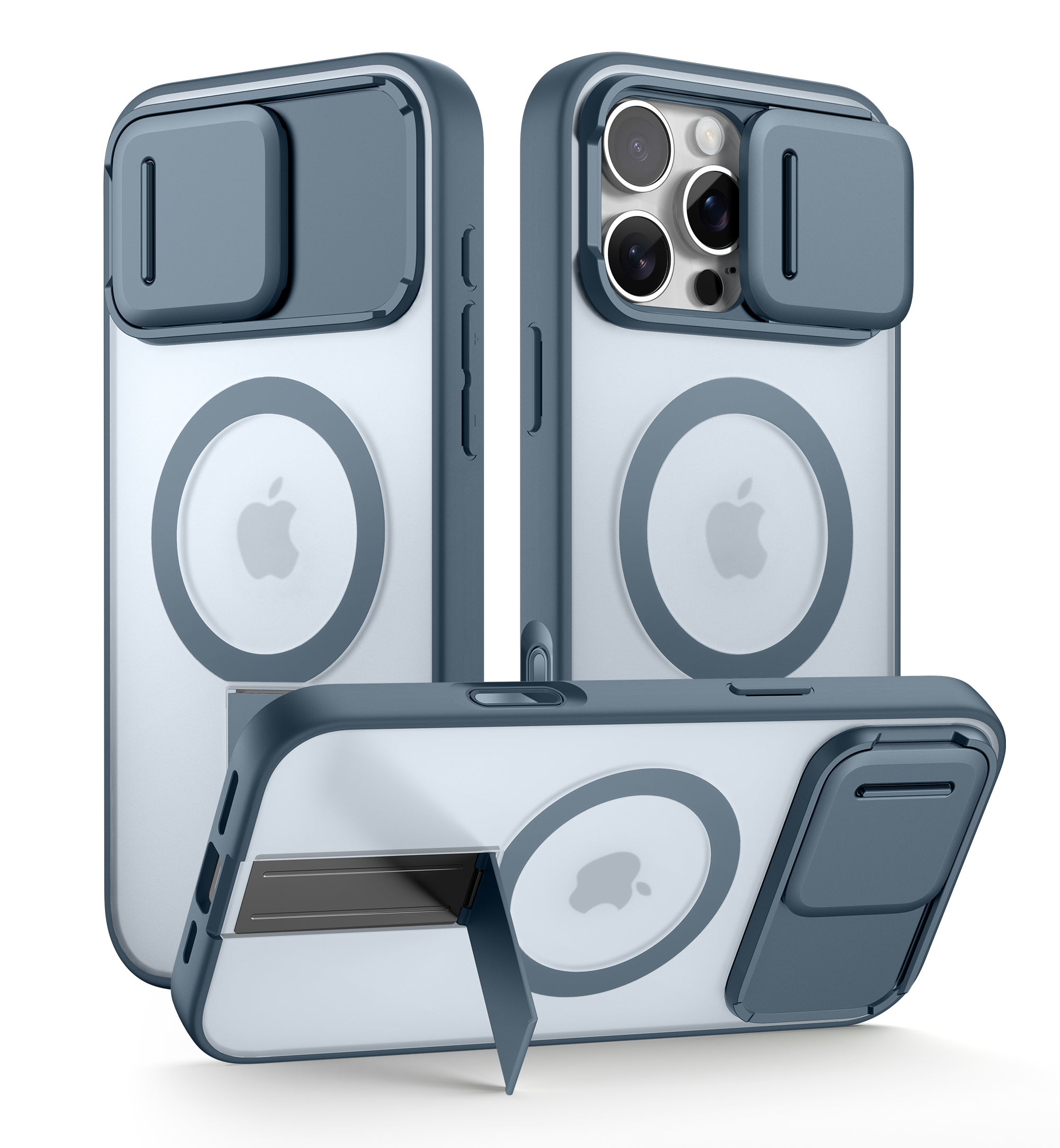 Suritch Case for iPhone 16 Pro Max Compatible with MagSafe Built-in Kickstand Camera Cover Translucent Back Shockproof Rugged Protective Phone Cover 6.9 Inch