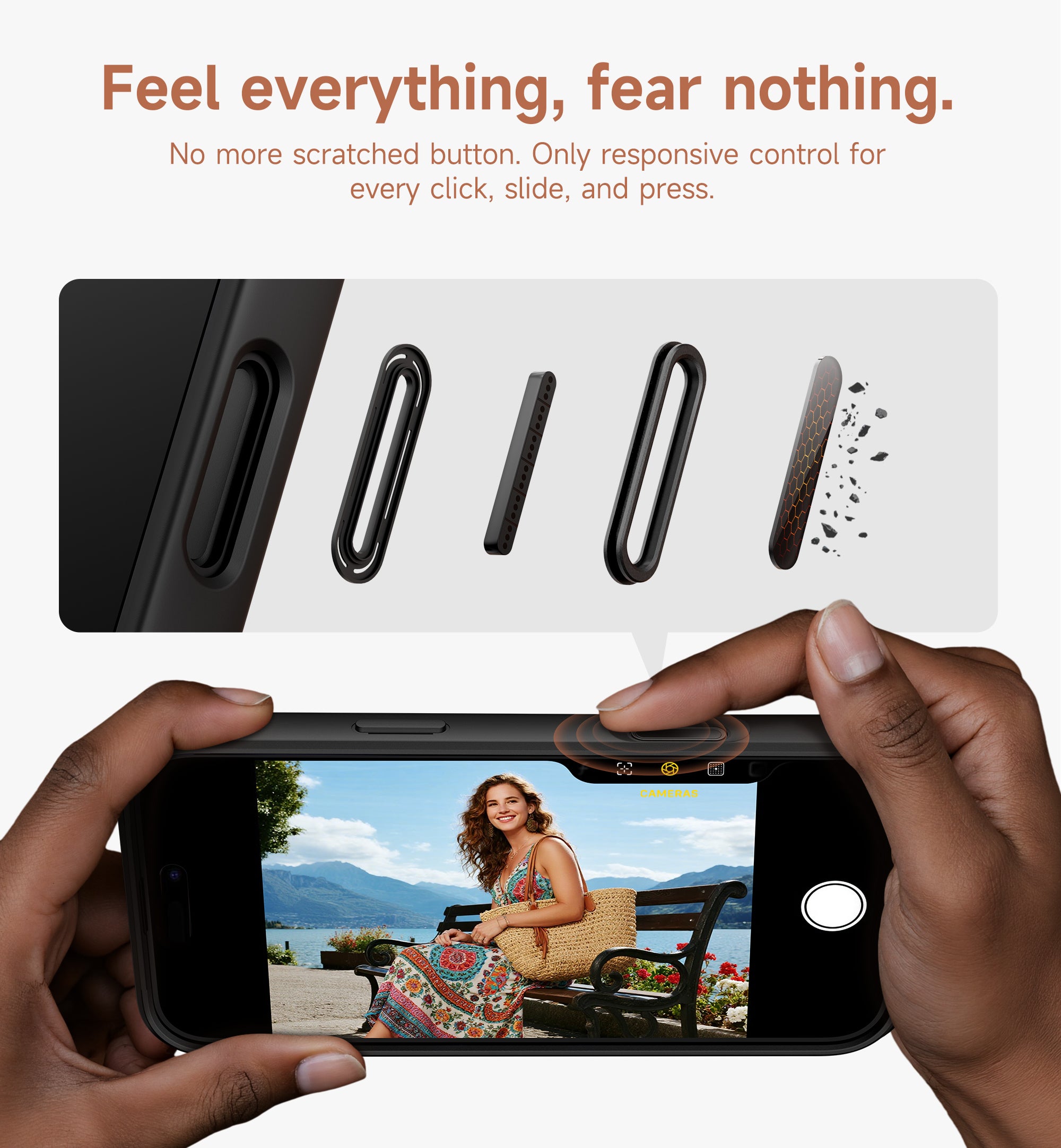 Suritch Case for iPhone 16 Pro Compatible with MagSafe Built-in Kickstand Camera Cover Translucent Back Shockproof Rugged Protective Phone Cover 6.3 Inch