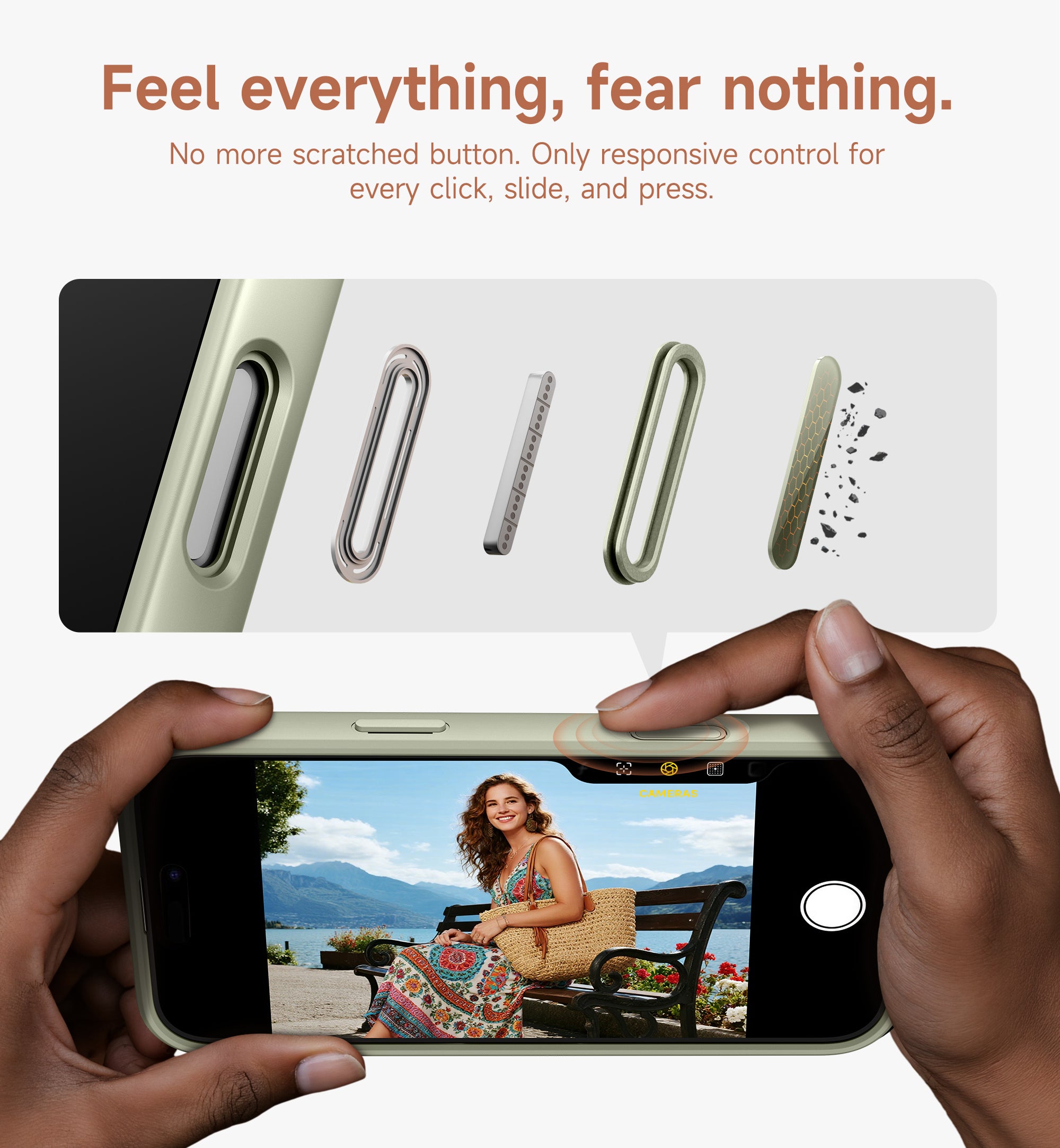 Suritch Case for iPhone 16 Pro Compatible with MagSafe Built-in Kickstand Camera Cover Translucent Back Shockproof Rugged Protective Phone Cover 6.3 Inch