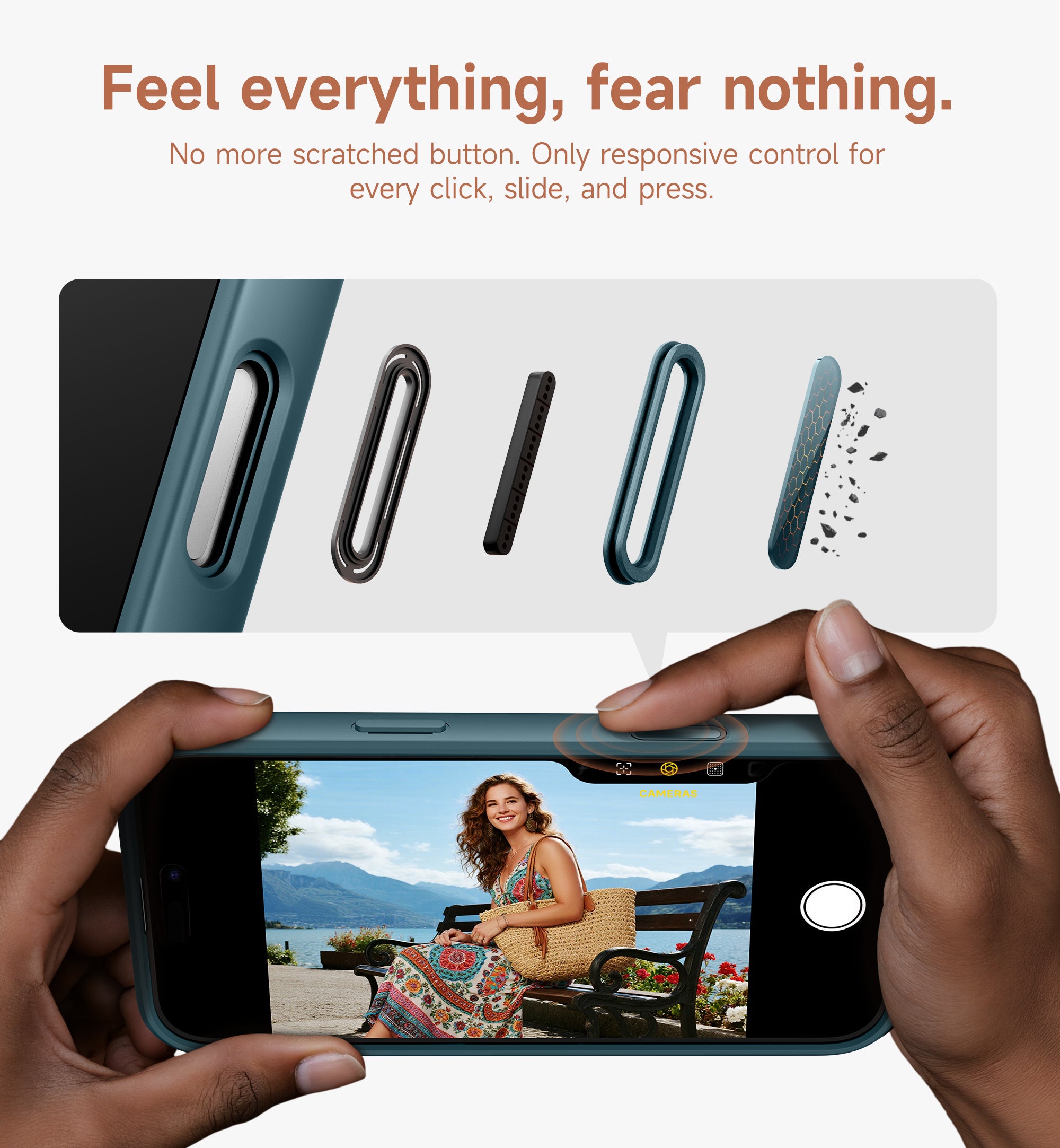 Suritch Case for iPhone 16 Pro Compatible with MagSafe Built-in Kickstand Camera Cover Translucent Back Shockproof Rugged Protective Phone Cover 6.3 Inch