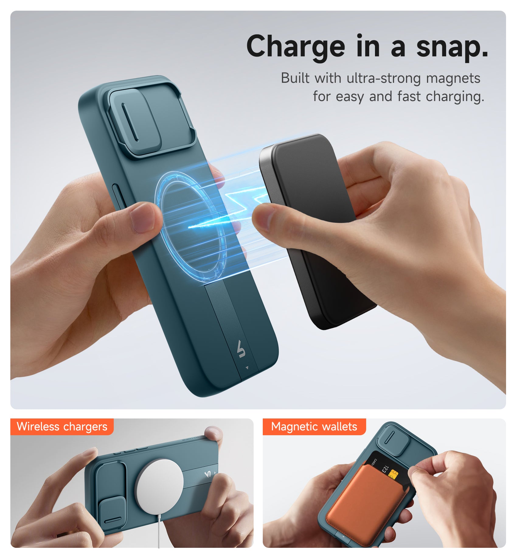 Suritch Case for iPhone 16e with Magnetic Camera Slide Cover Adjustable Kickstand Compatible with MagSafe