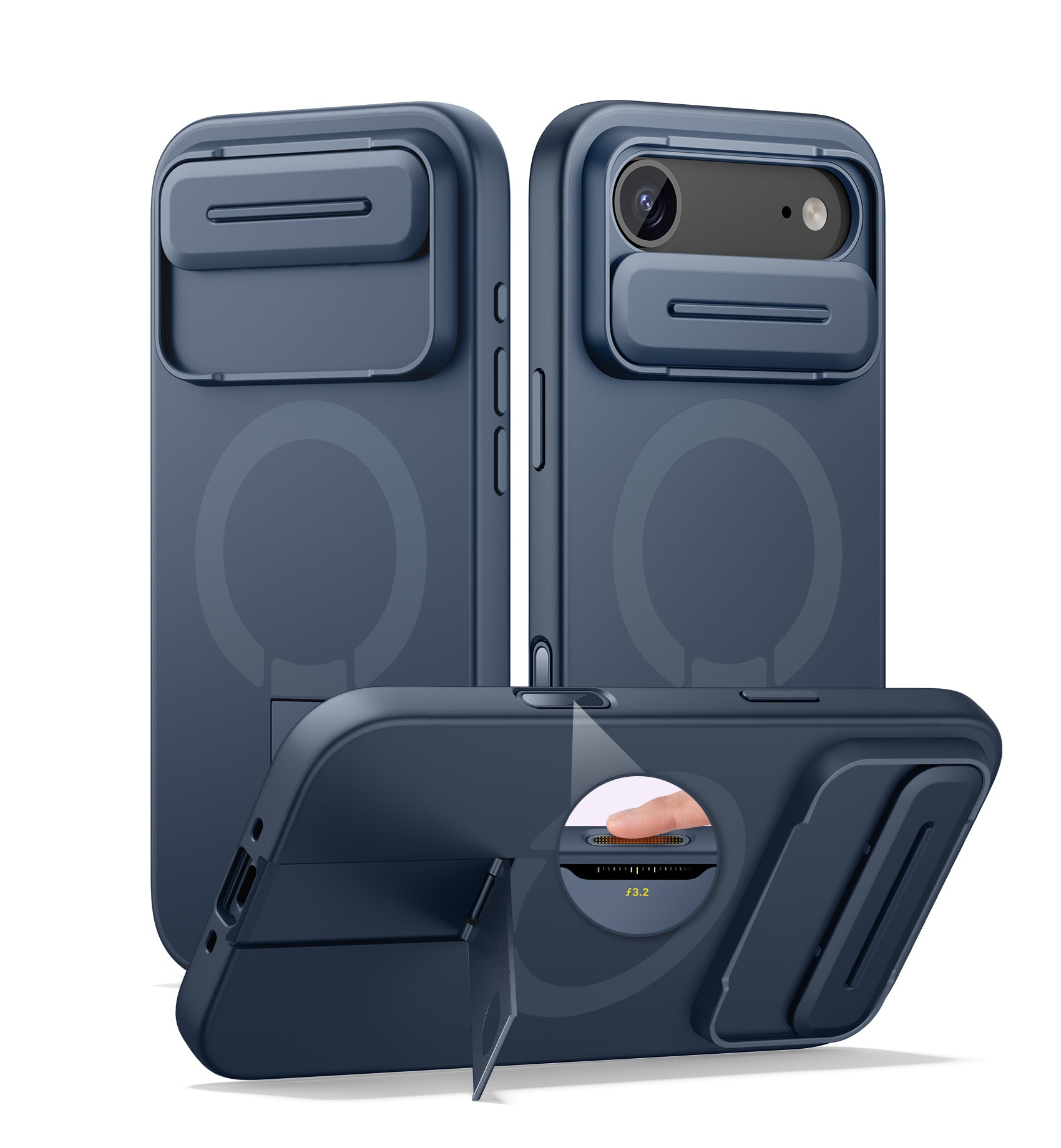 Suritch Case for iPhone 17 Air with Camera Control Cover Camera Slide Cover Adjustable Kickstand Compatible with MagSafe Shockproof Bumper