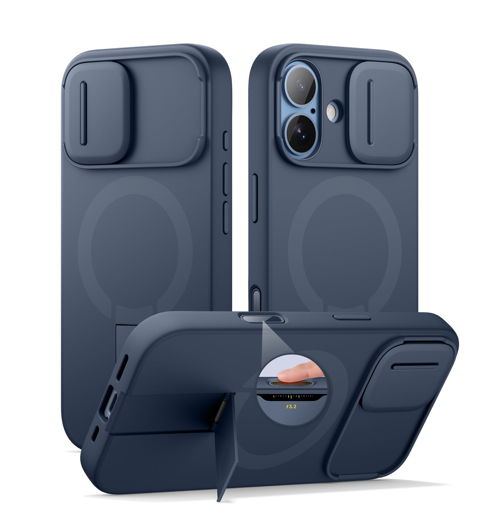 Suritch Case for iPhone 17 with Camera Control Cover Camera Slide Cover Adjustable Kickstand Compatible with MagSafe Shockproof Bumper