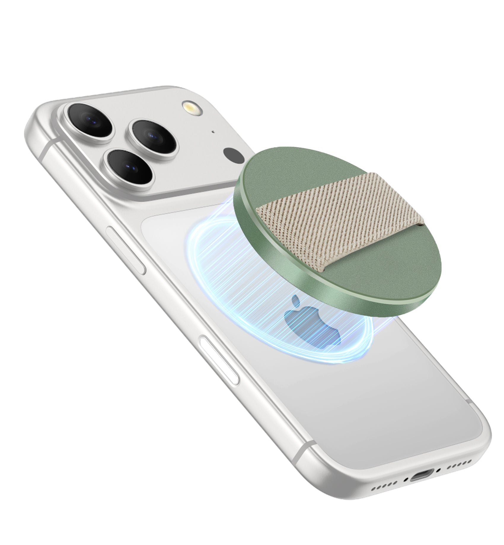 Suritch MagSafe Phone Grip for iPhone 17 16 15 14 13 12 Series MagSafe Cases Magnetic Phone Loop Detachable Magnet Cell Phone Finger Strap